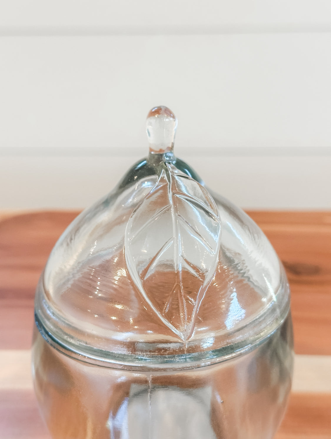 recycled pressed glass lemon shaped jar at The Rustic Barn in Killingworth, CT
