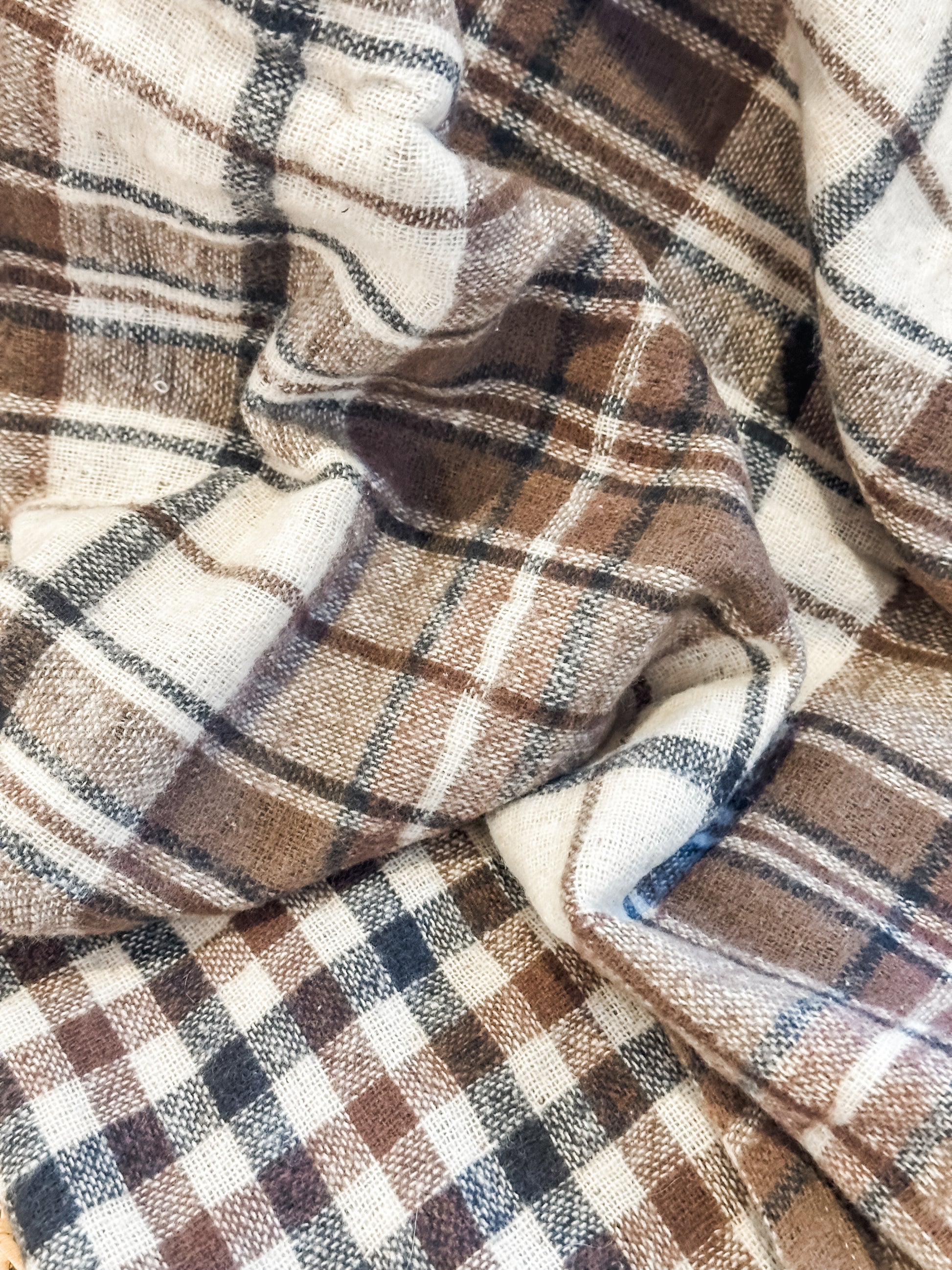 reversible brushed cotton plaid throw at The Rustic Barn in Killingworth CT