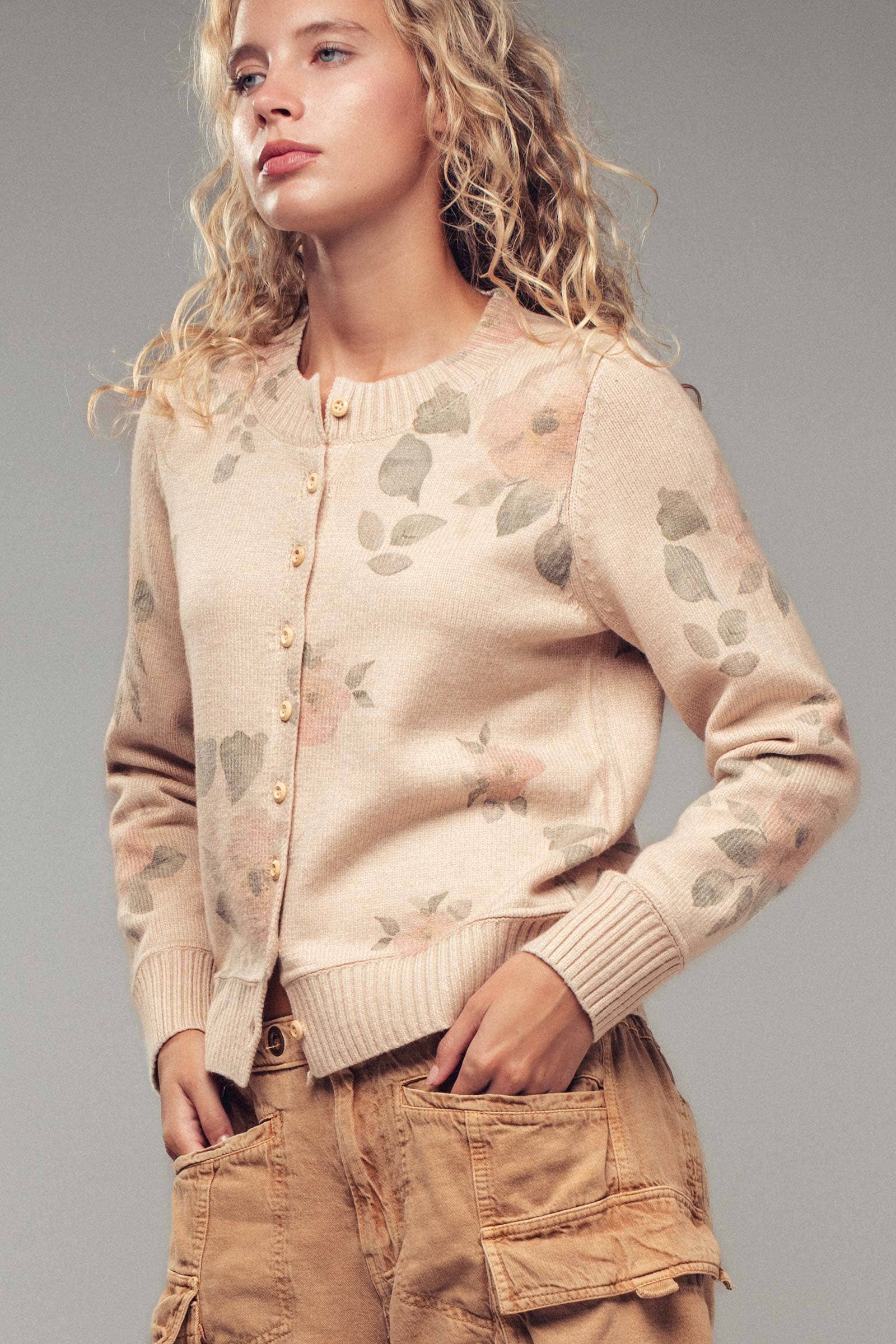 romantic floral print cardigan at the rustic barn in Killingworth ct