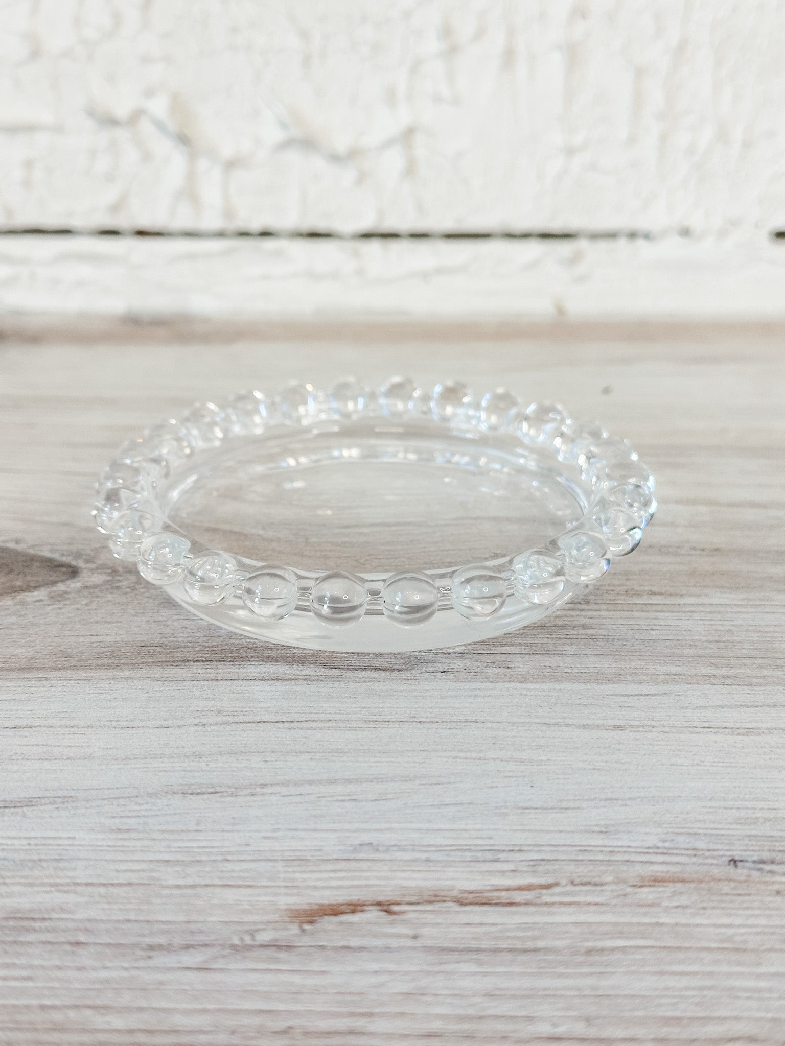 3 inch round glass ball dish at the rustic barn in killingworth ct