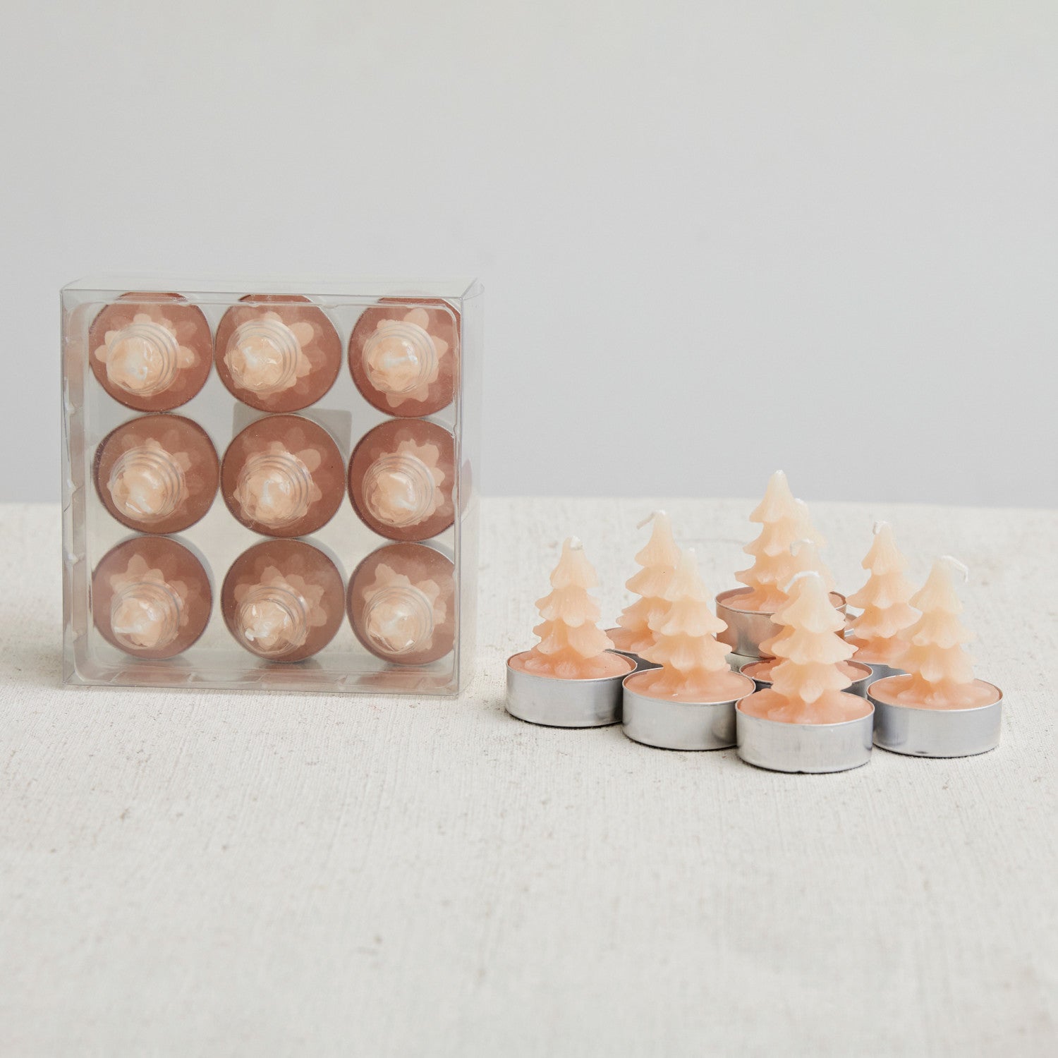 Round Unscented Tree Tealights, Blush