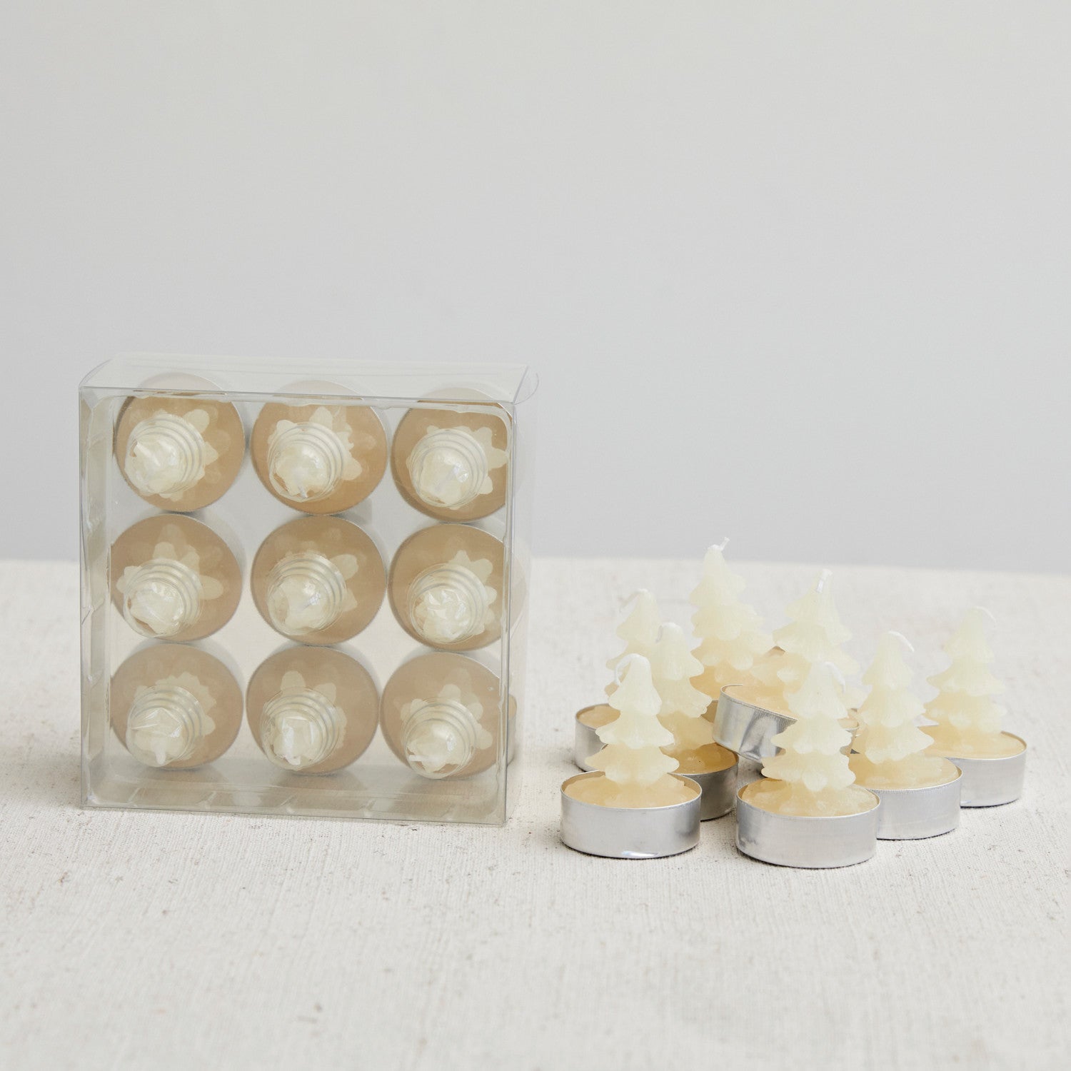 Round Unscented Tree Shaped Tealights, Eggnog