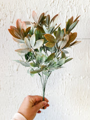 13.75" Rust Tipped Leaf Bush at the Rustic Barn in Killingworth, CT