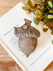 rustic acorn fall decor figurine at the rustic barn ct in killingworth ct