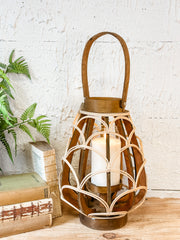 rustic wooden lanterns at the rustic barn in killingworth ct