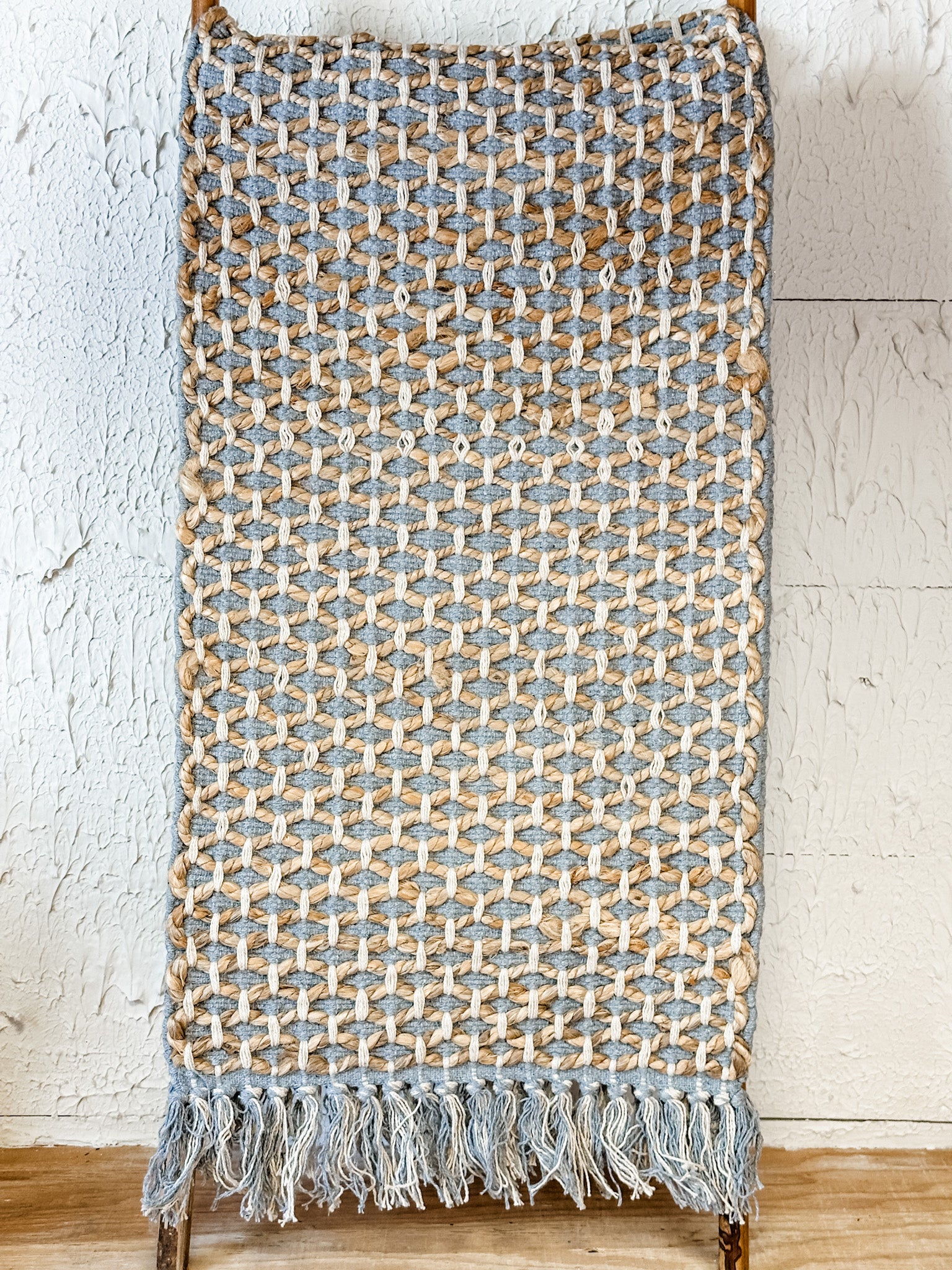 rustic jute and cotton rope 72 inch table runner at the rustic barn in killingworth ct