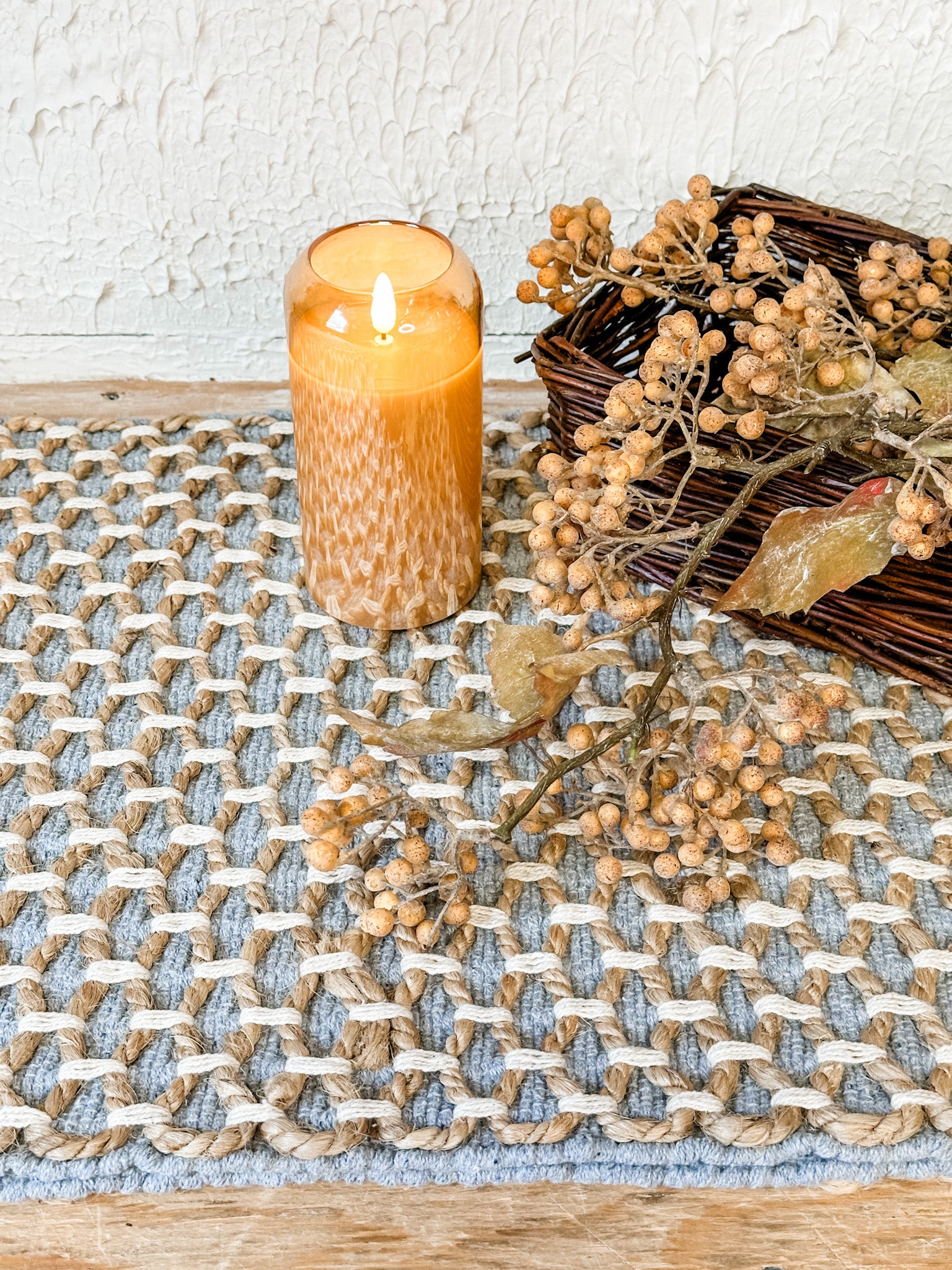 rustic jute and cotton rope 72 inch table runner at the rustic barn in killingworth ct