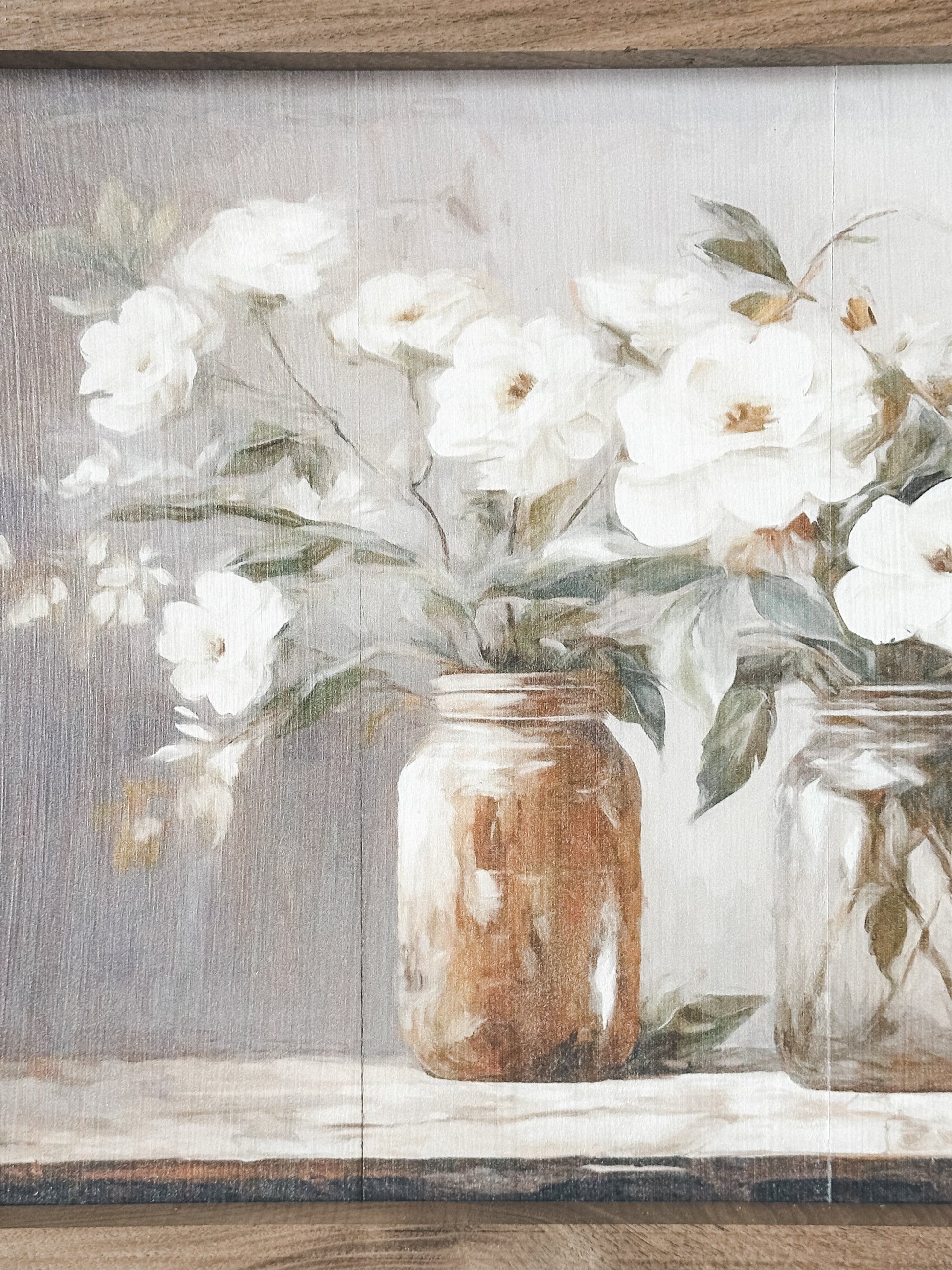 Rustic Mason Jar Floral Wall Art at the Rustic Barn in Killingworth, CT