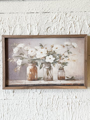Rustic Mason Jar Floral Wall Art at the Rustic Barn in Killingworth, CT