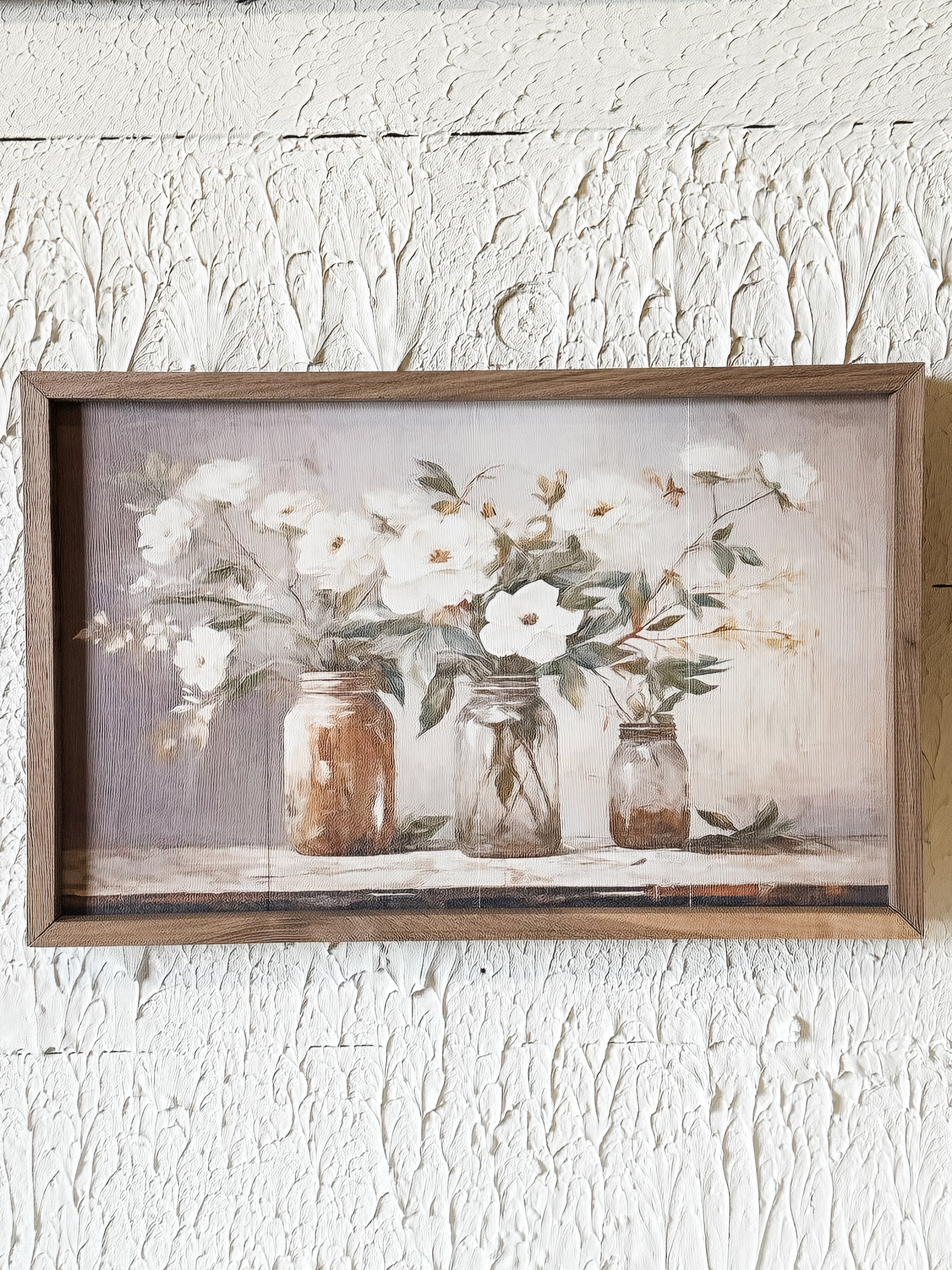 Rustic Mason Jar Floral Wall Art at the Rustic Barn in Killingworth, CT