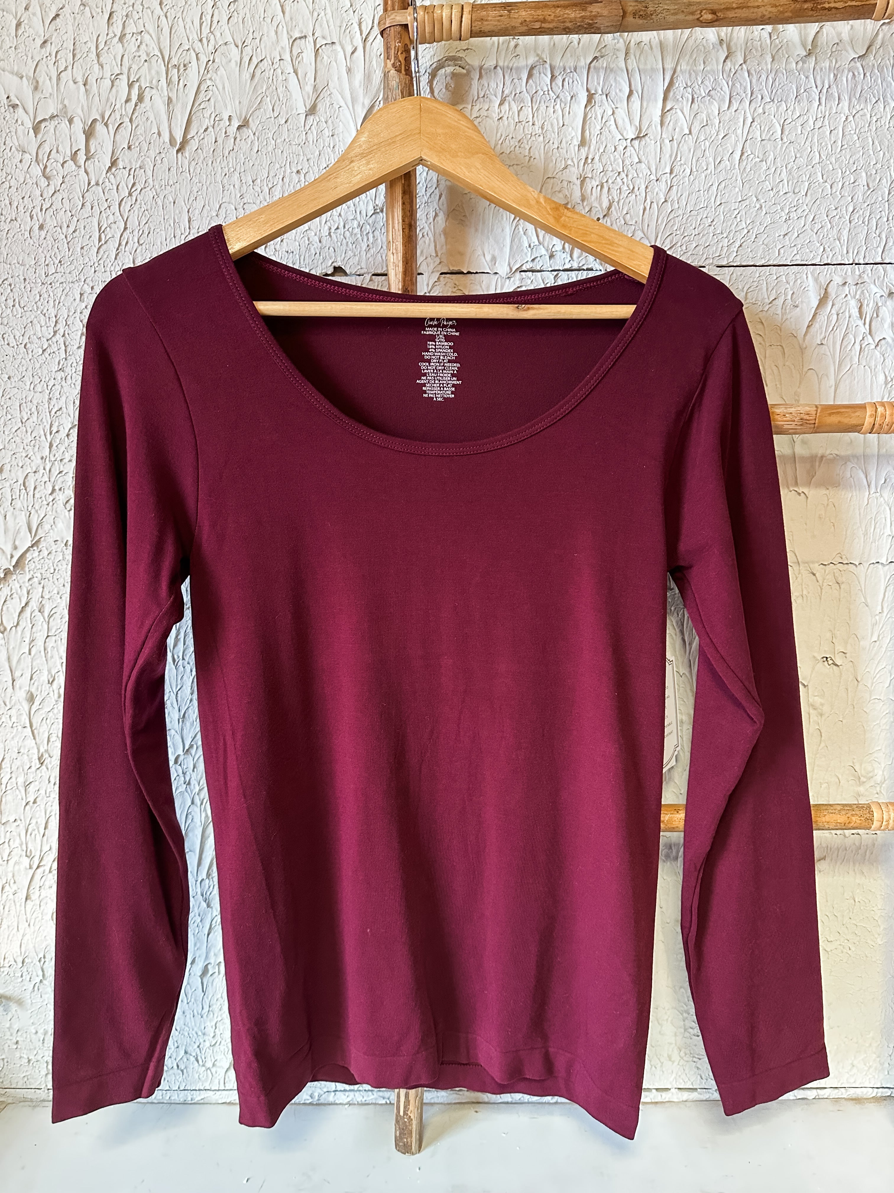 sculpt seamless bamboo long sleeve top at the Rustic Barn in Killingworth, CT