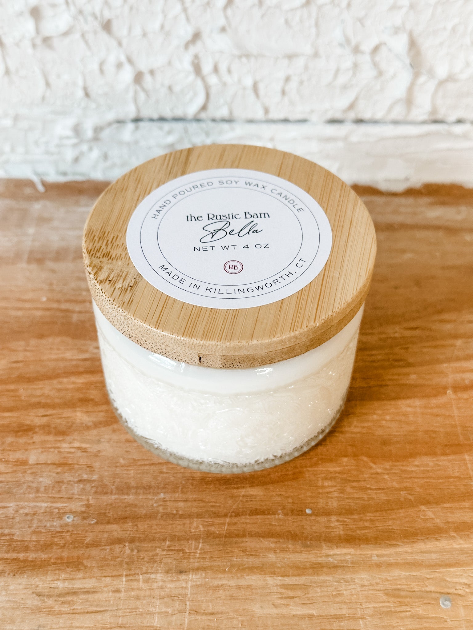 seas salt and orchid 4 ounce hand poured soy candle at the rustic barn in killingworth ct