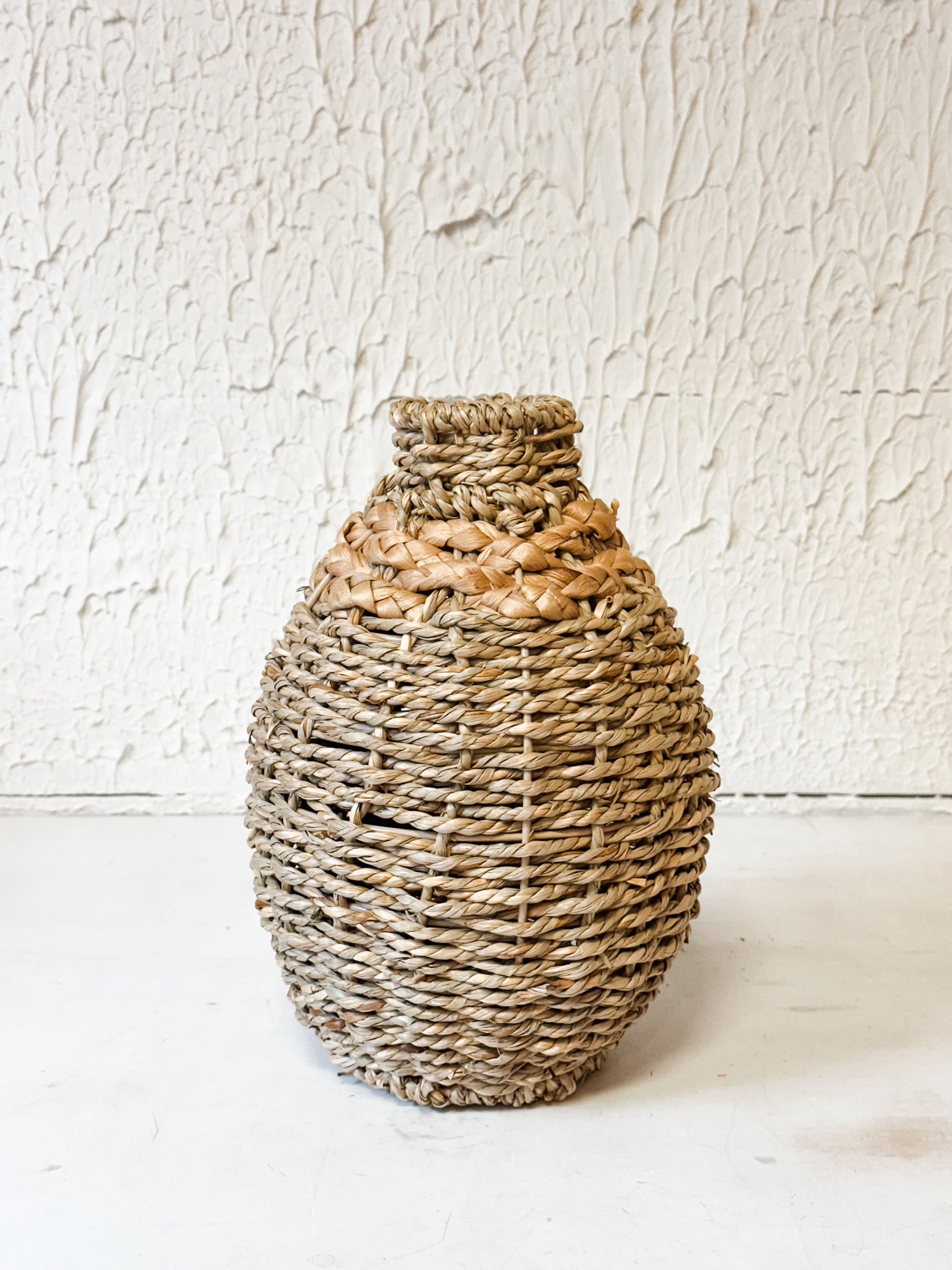 large seagrass woven vase  at The Rustic Barn in Killingworth CT