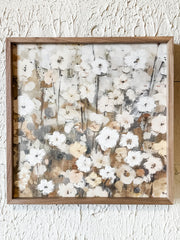 Serene Bloom Abstract Neutral Floral Wall Art at the Rustic Barn in Killingworth, CT