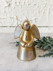serene gold gilded angel figurine at the rustic barn in killingworth ct