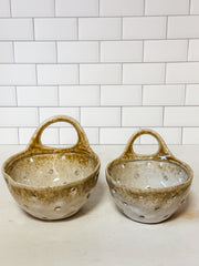 set of 2 stoneware colanders at The Rustic Barn in Killingworth, CT