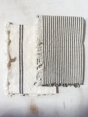 set of 2 woven cotton tea towels with stripes at The Rustic Barn in Killingworth CT