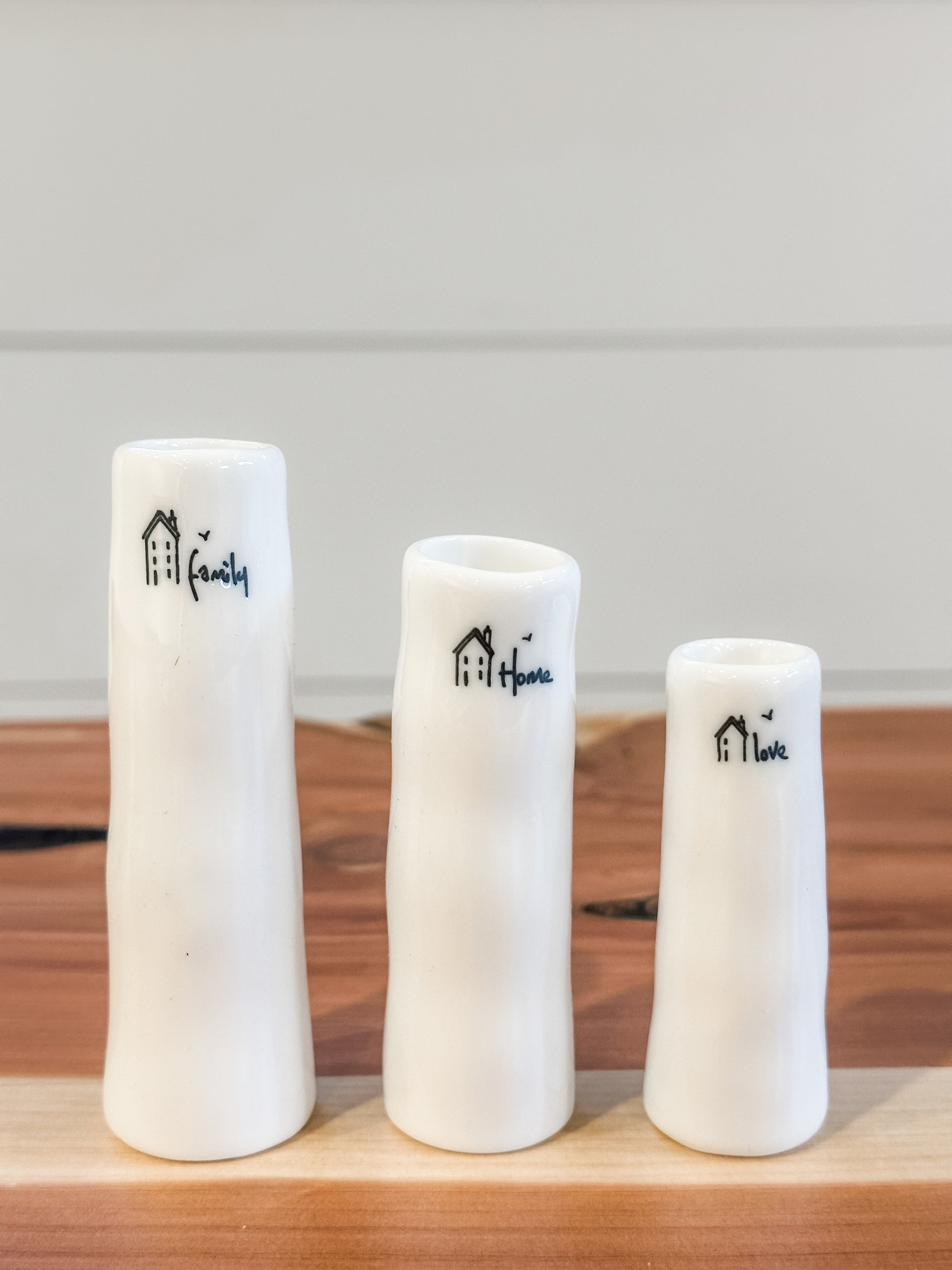 mini white bud vase gift set at The Rustic Barn in Killingworth, CT