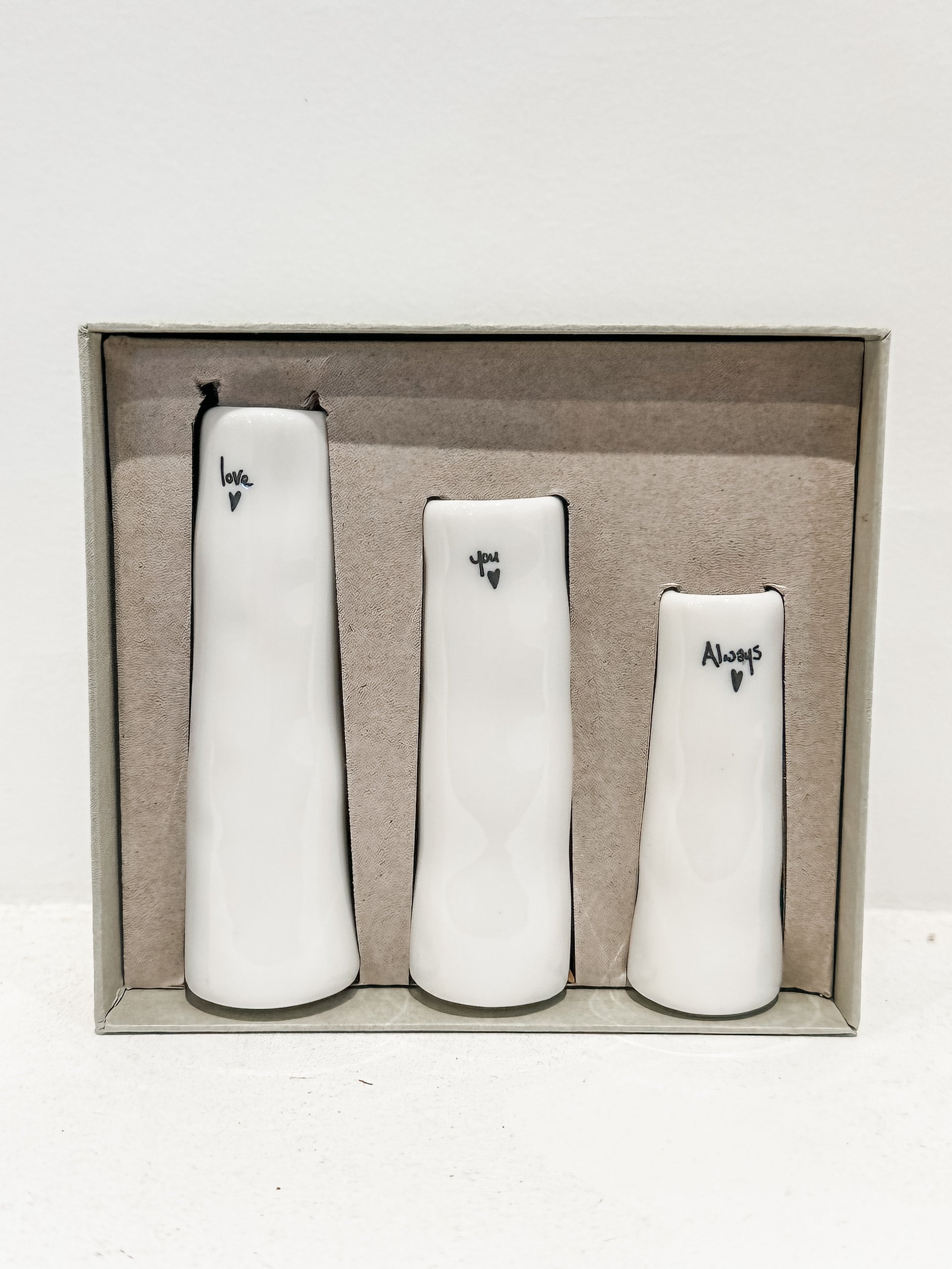 mini white bud vase gift set at The Rustic Barn in Killingworth, CT