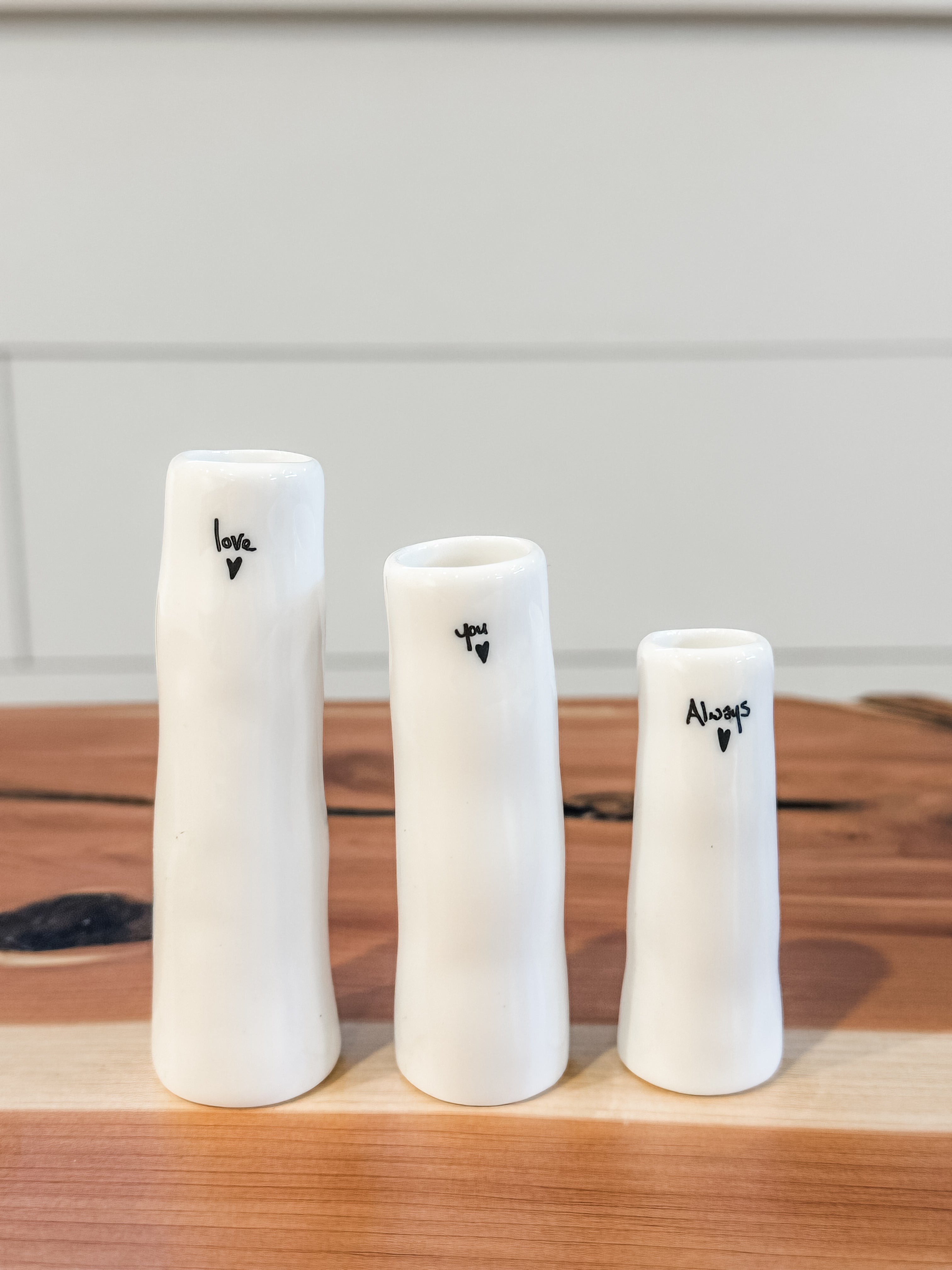 mini white bud vase gift set at The Rustic Barn in Killingworth, CT