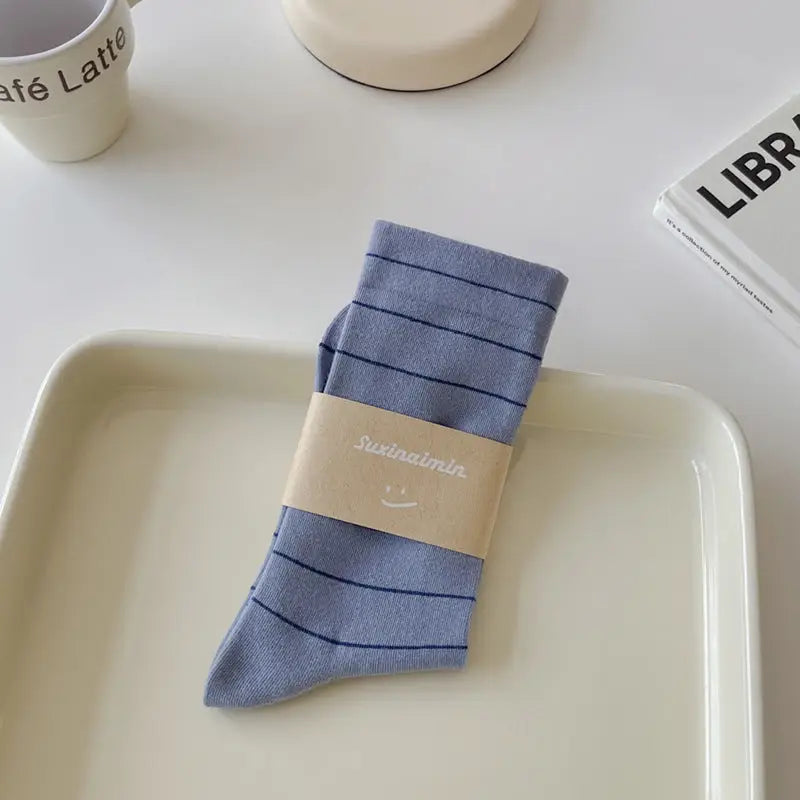 simple striped soft cotton socks at the rustic barn in killingworth ct