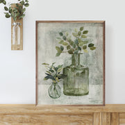 Simple Green Floral Wall Art