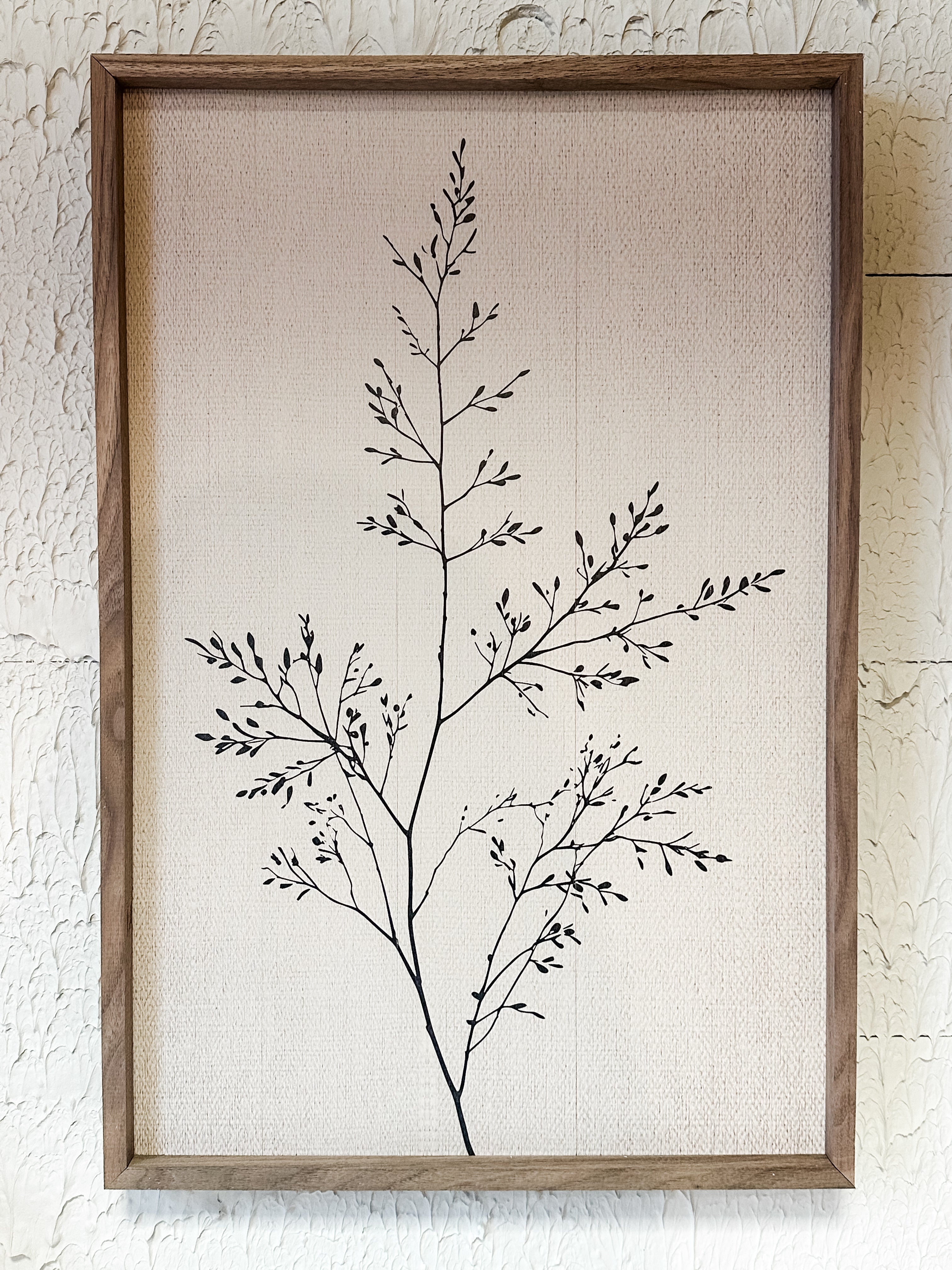 single branch wooden wall decor at the Rustic Barn in Killingworth, CT