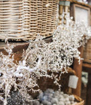 six foot sparkling angel glitter fern garland for christmas for sale at the rustic barn in killingworth, CT