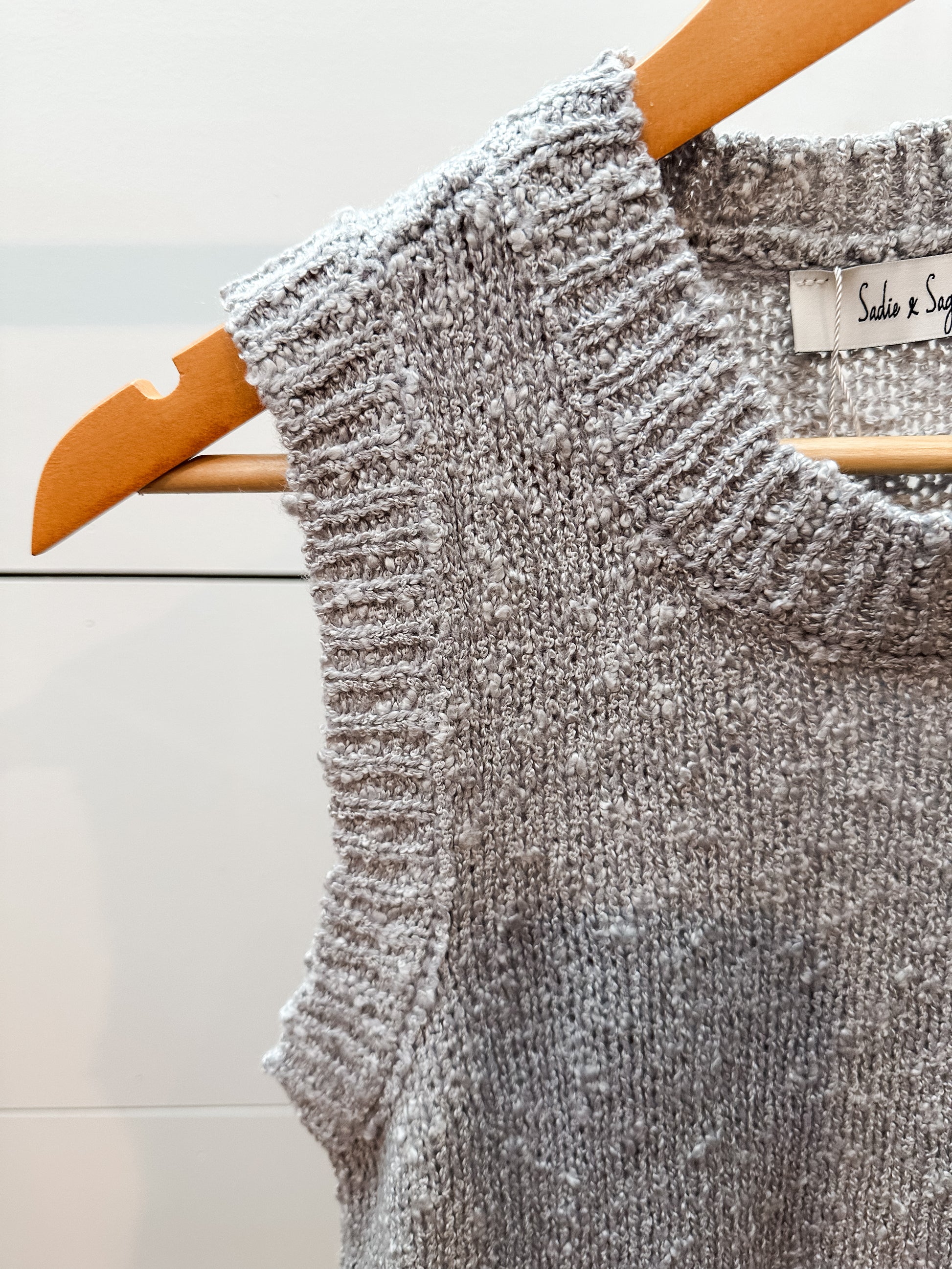sleeveless knit sweater vest at the Rustic Barn in Killingworth, CT