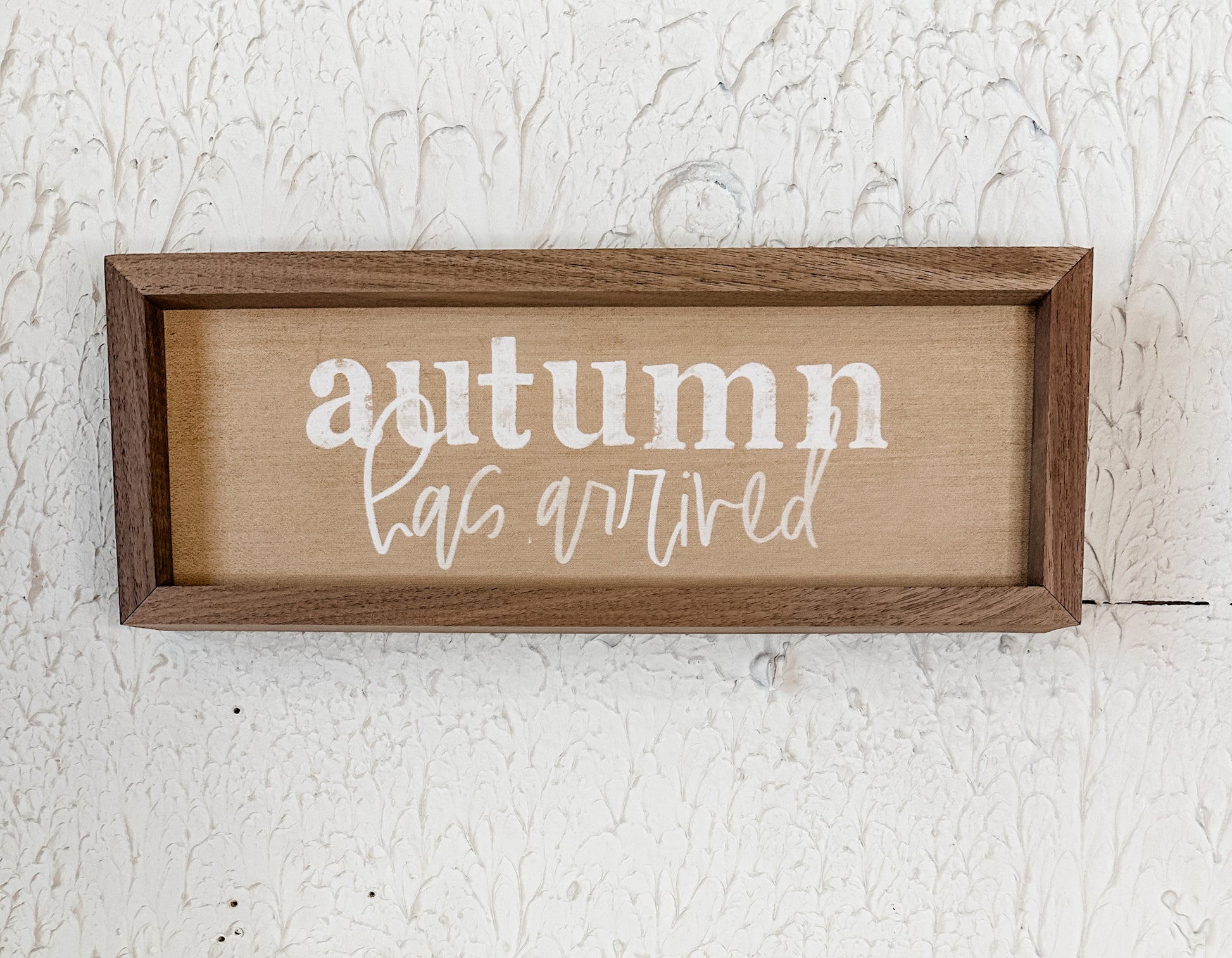 small fall print with autumn words on it at the rustic barn in Killingworth CT