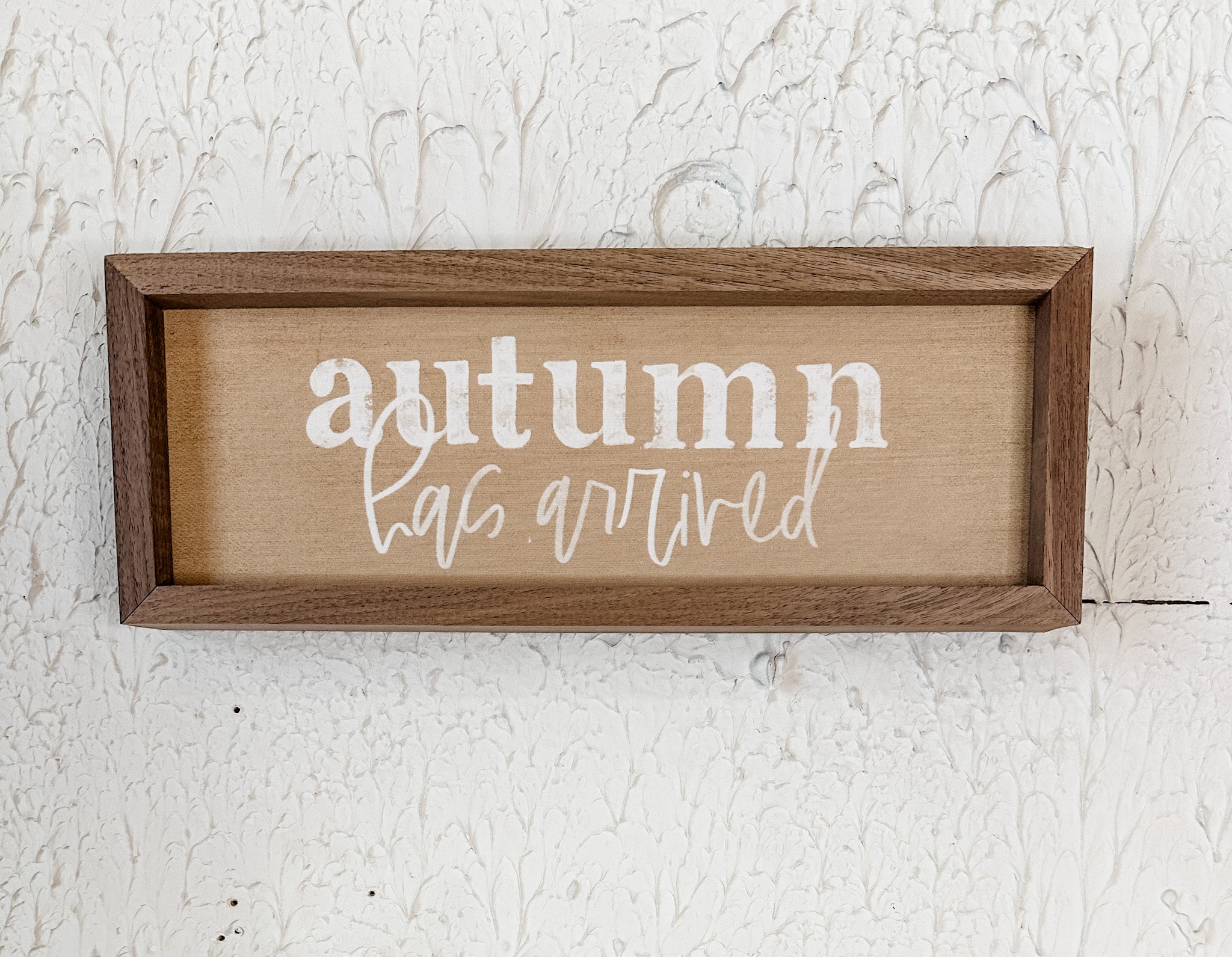 small fall print with autumn words on it at the rustic barn in Killingworth CT