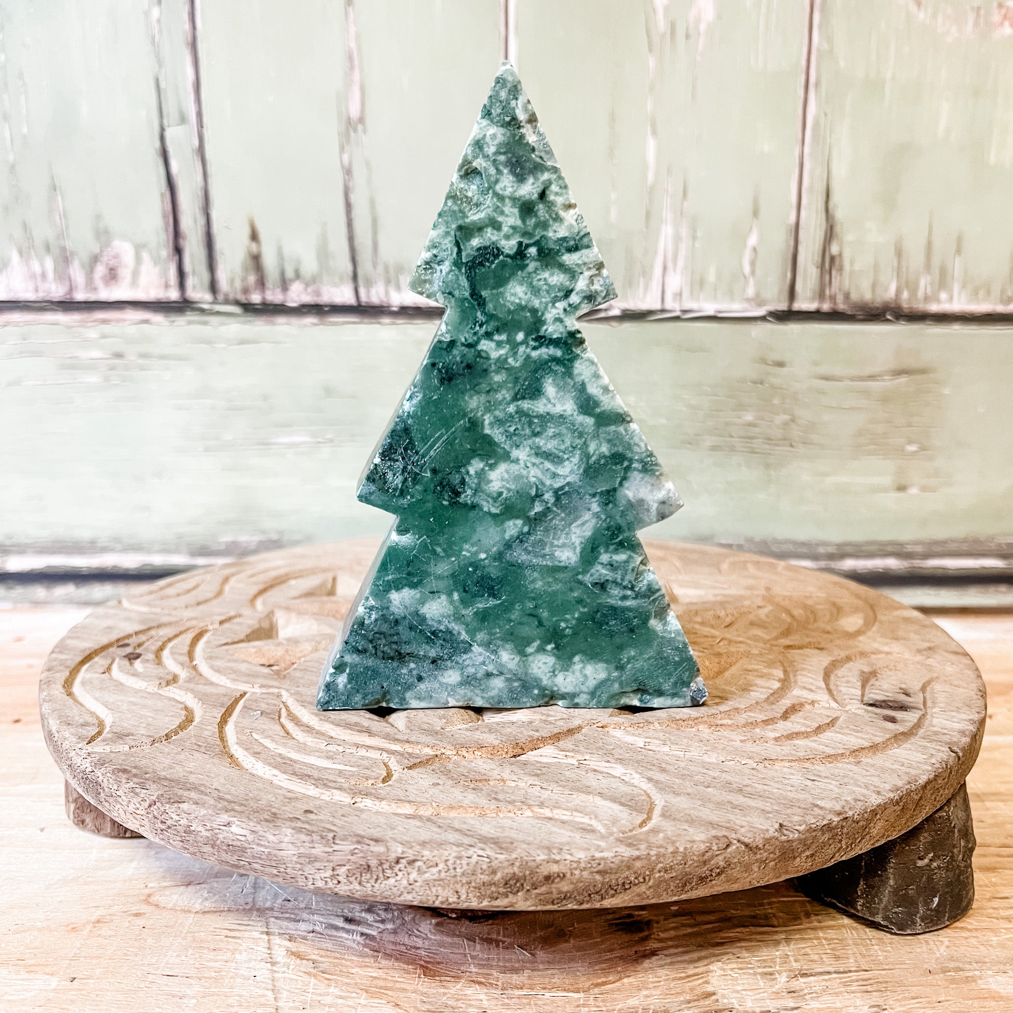 Marble Green Tree With Stand, Small