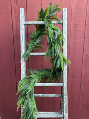 soft cedar mixed pine garland at The Rustic Barn in Killingworth CT