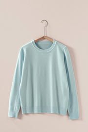 soft light blue viscose womens sweater at the rustic barn in killingworth ct