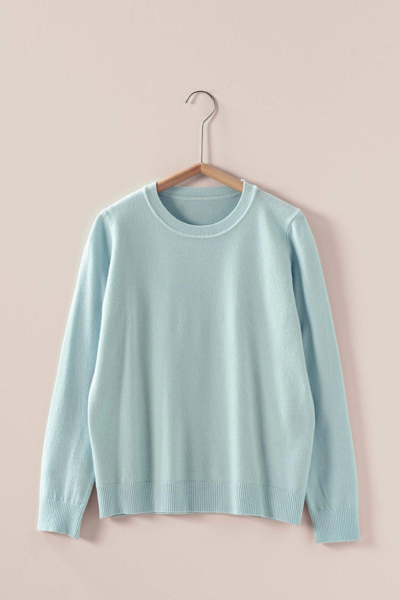 soft light blue viscose womens sweater at the rustic barn in killingworth ct