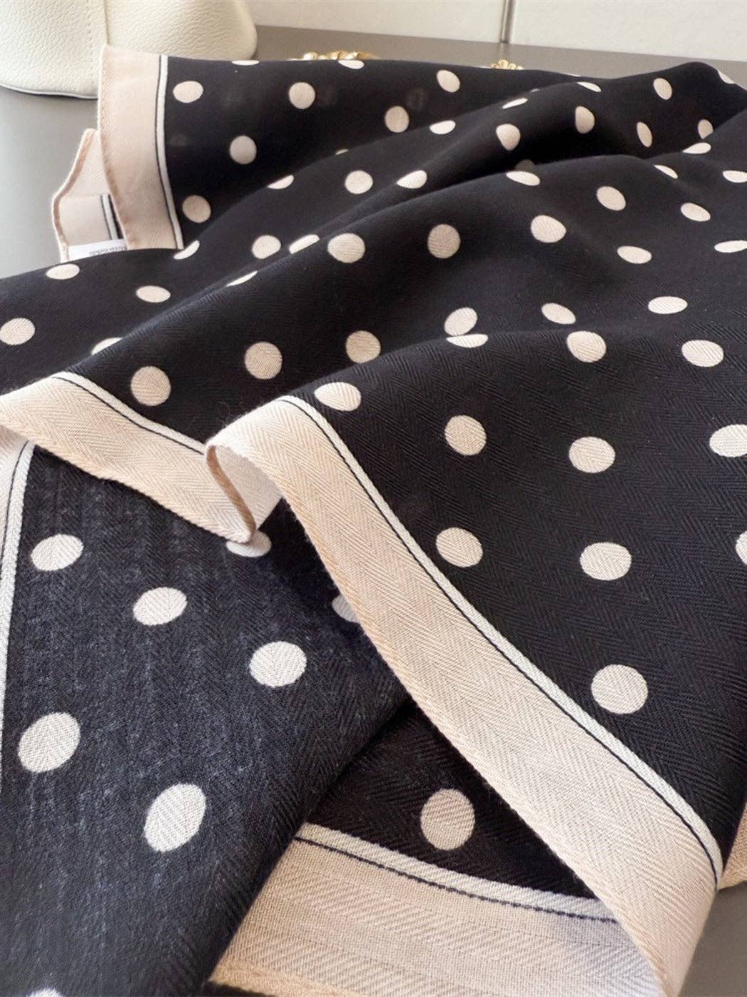vintage polka dot print square scarf at the rustic barn in Killingworth ct