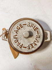 stoneware brie baker with bamboo spreader at The Rustic Barn in Killingworth, CT