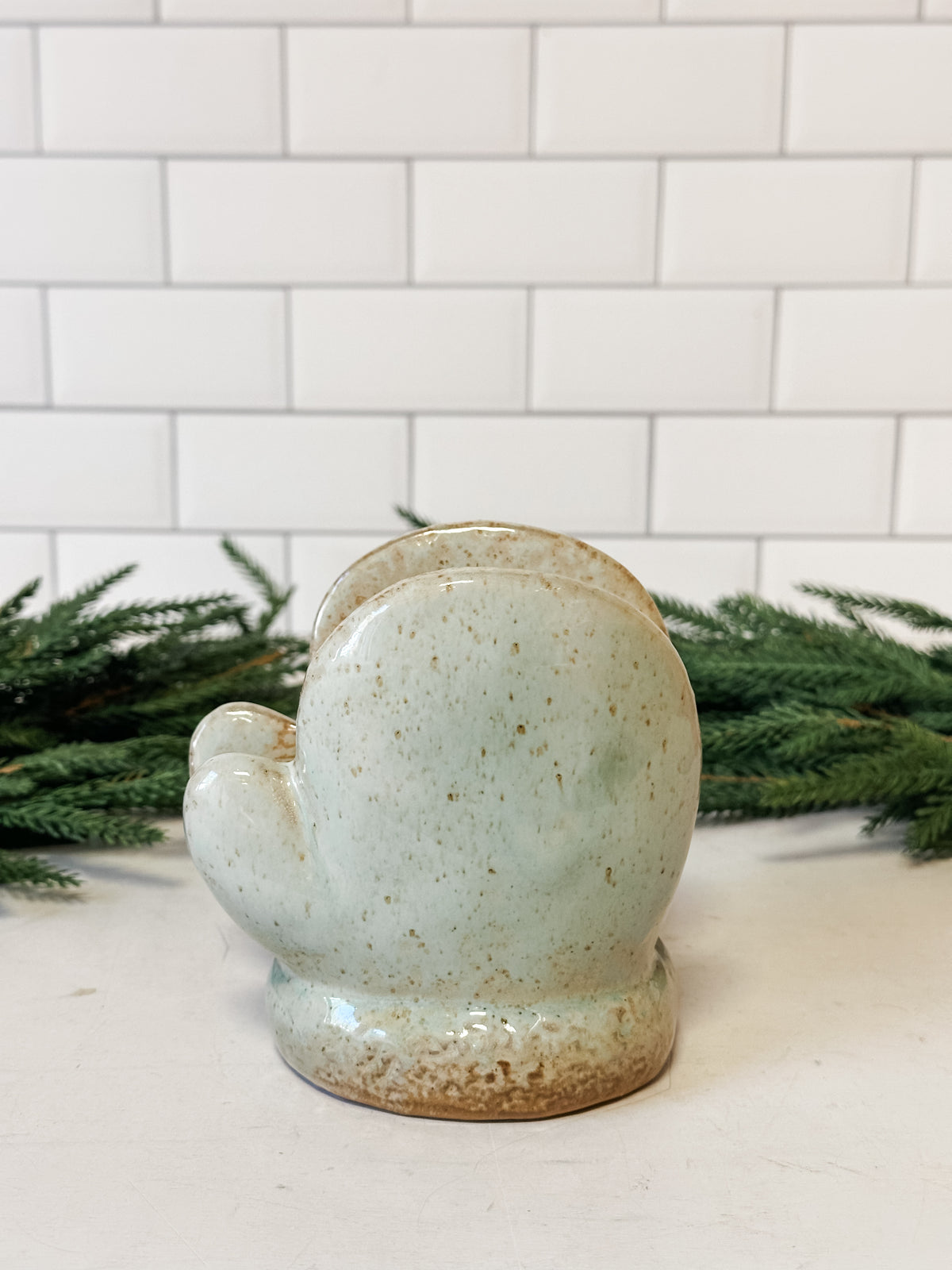 Stoneware Mitten Shaped Sponge Holder, Green (Each Will Vary) – The ...