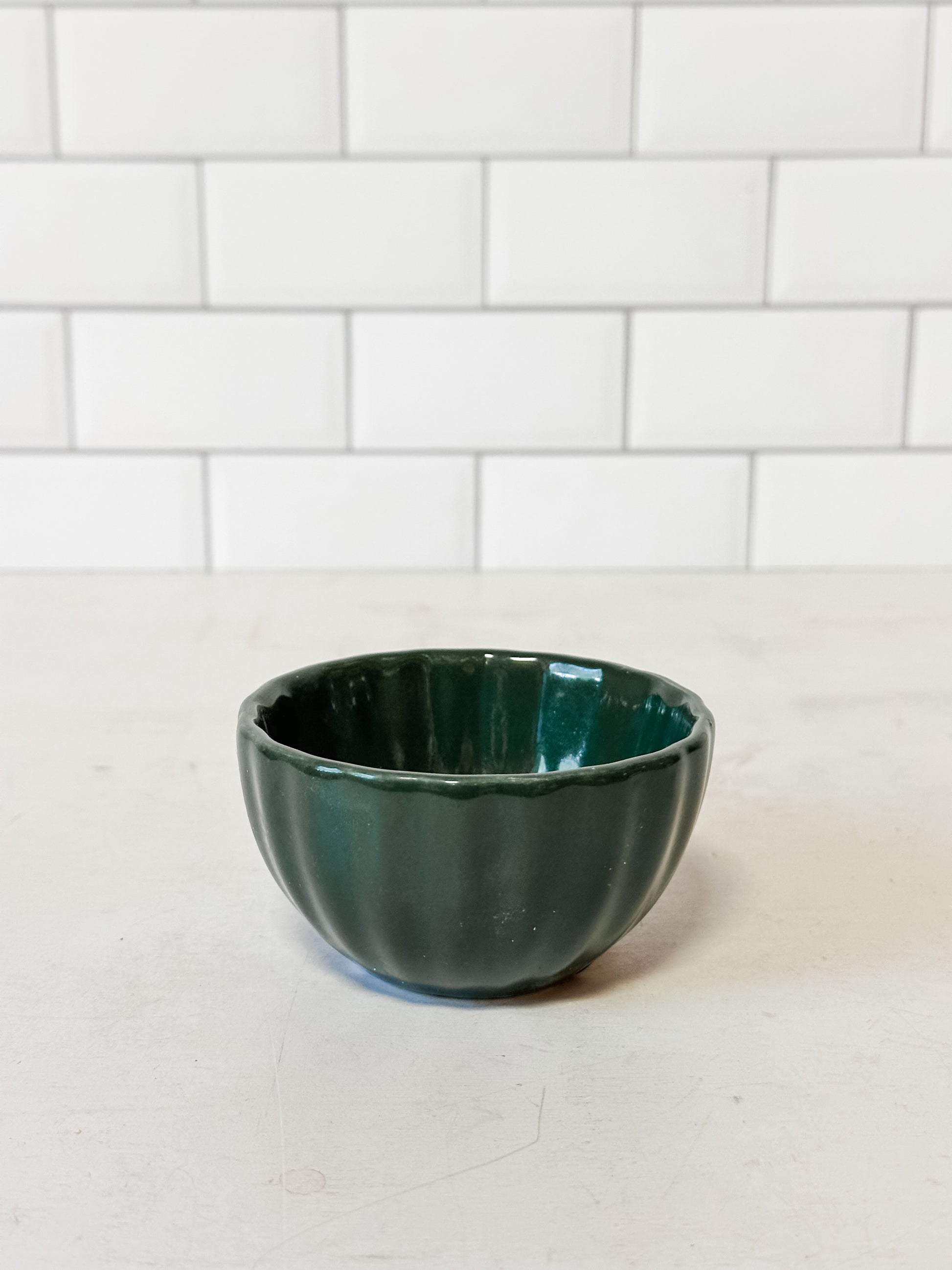 green stoneware ribbed bowls at the Rustic Barn in Killingworth CT