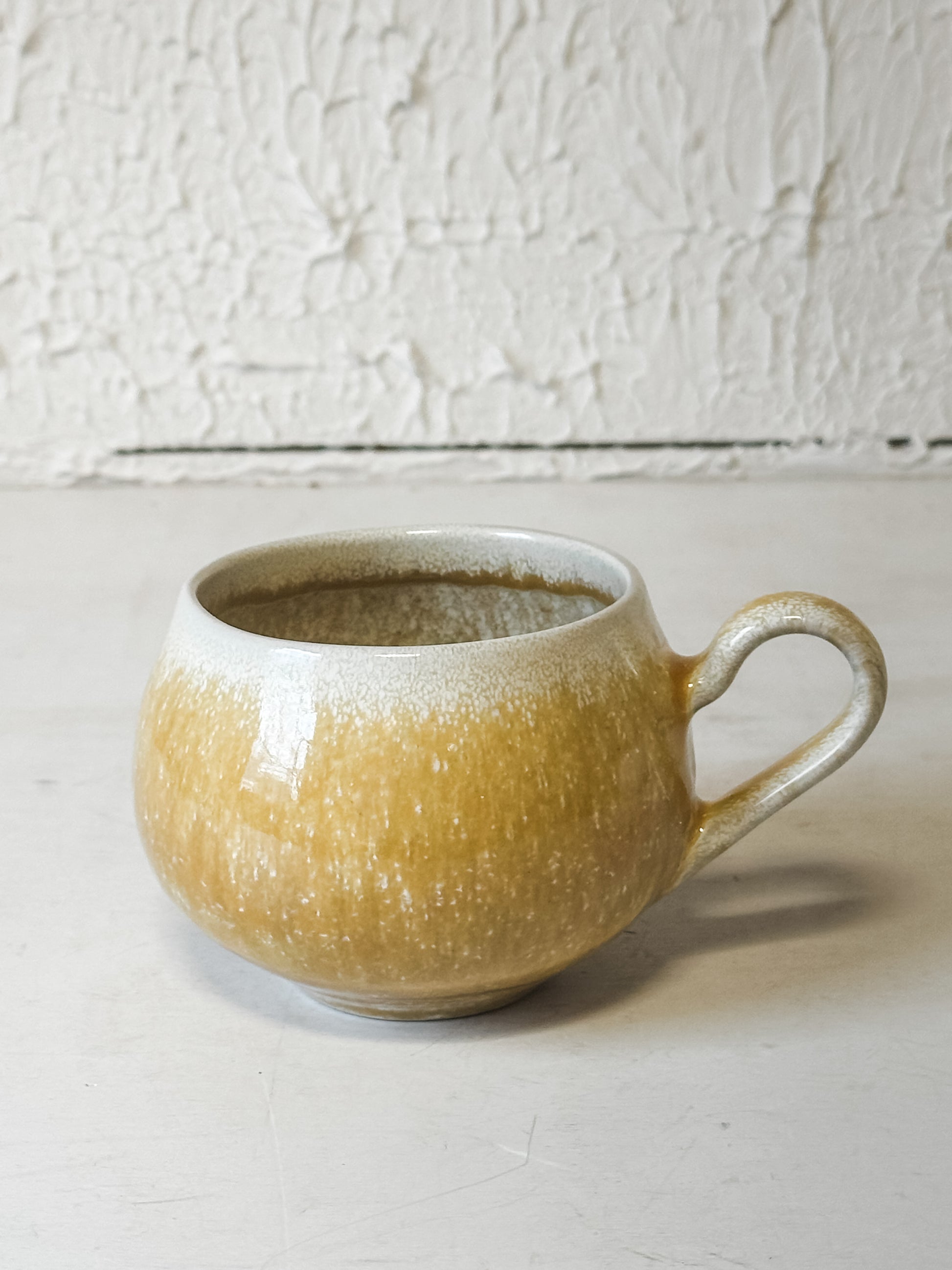 Sun-Drenched 9oz Reactive Glaze Stoneware Mug at the Rustic Barn in Killingworth, CT