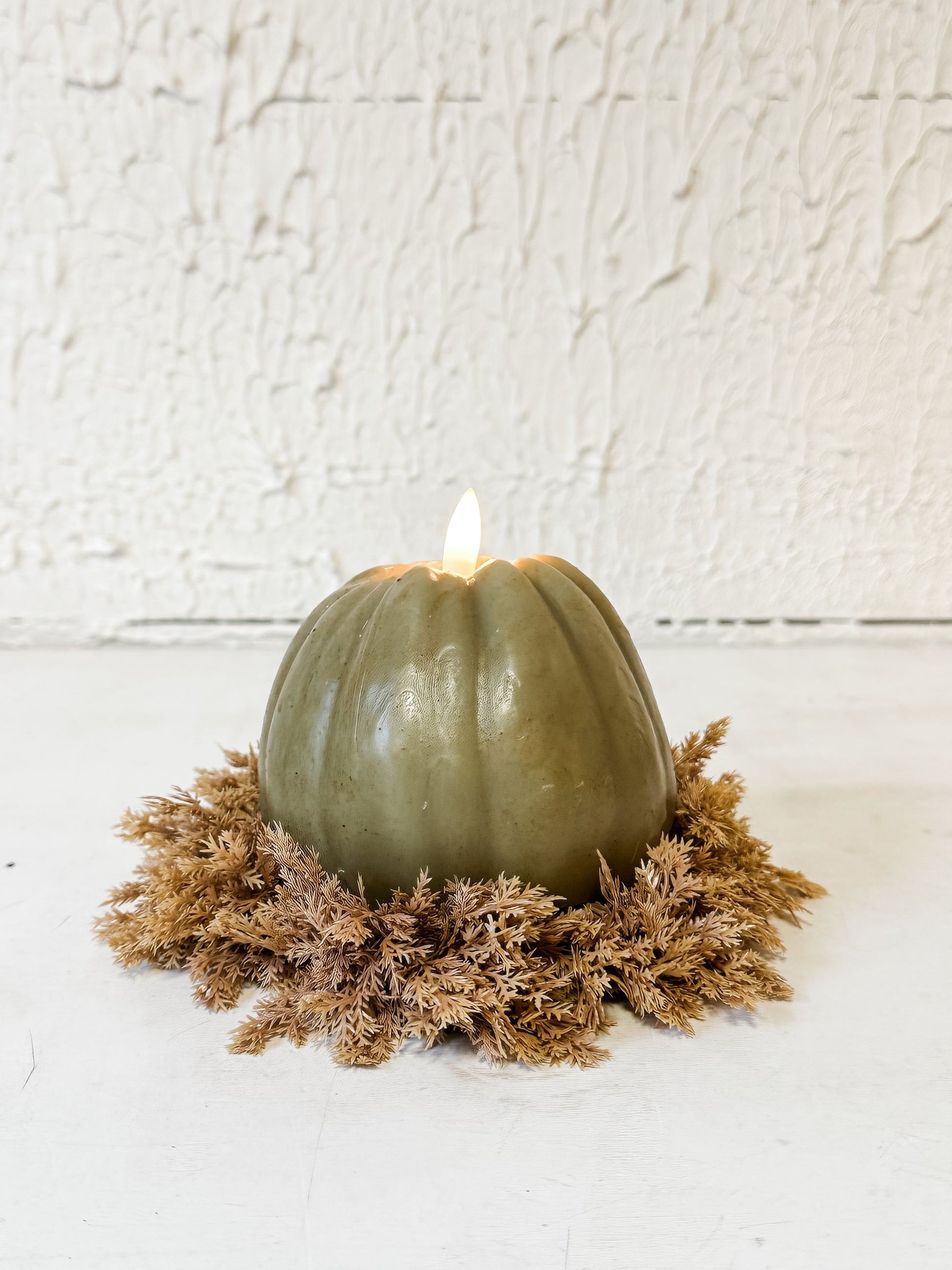 3.25 inch faux fall sungold candle ring at The Rustic Barn in Killingworth CT