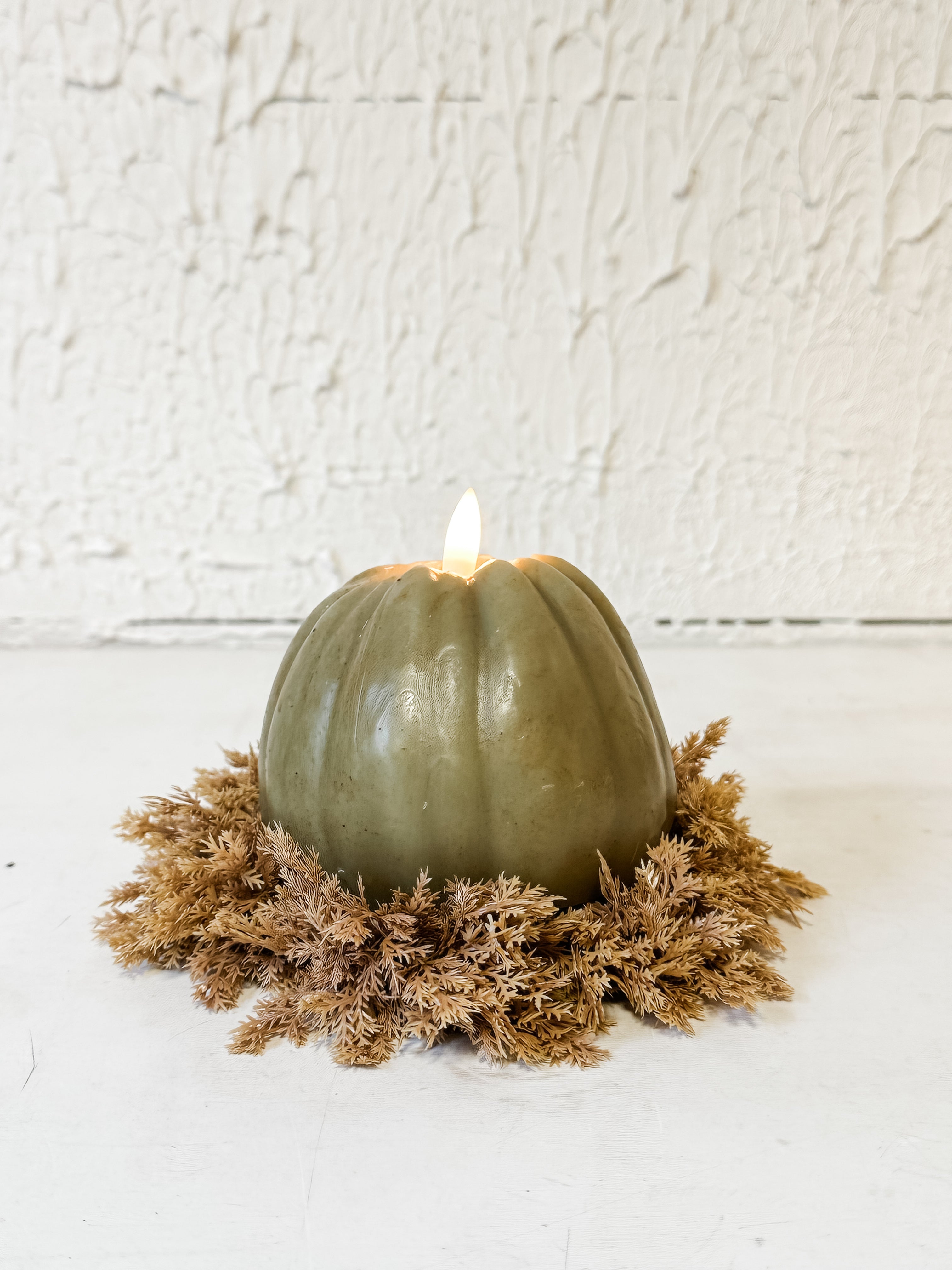 3.25 inch faux fall sungold candle ring at The Rustic Barn in Killingworth CT
