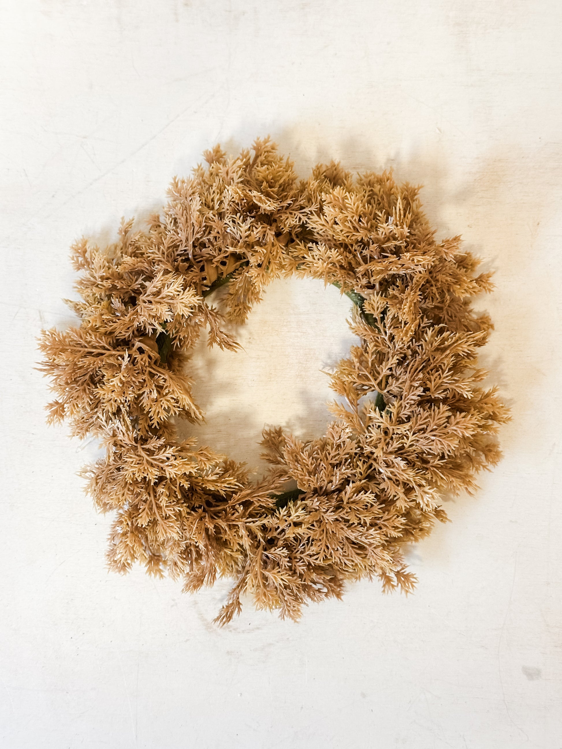 3.25 inch faux fall sungold candle ring at The Rustic Barn in Killingworth CT