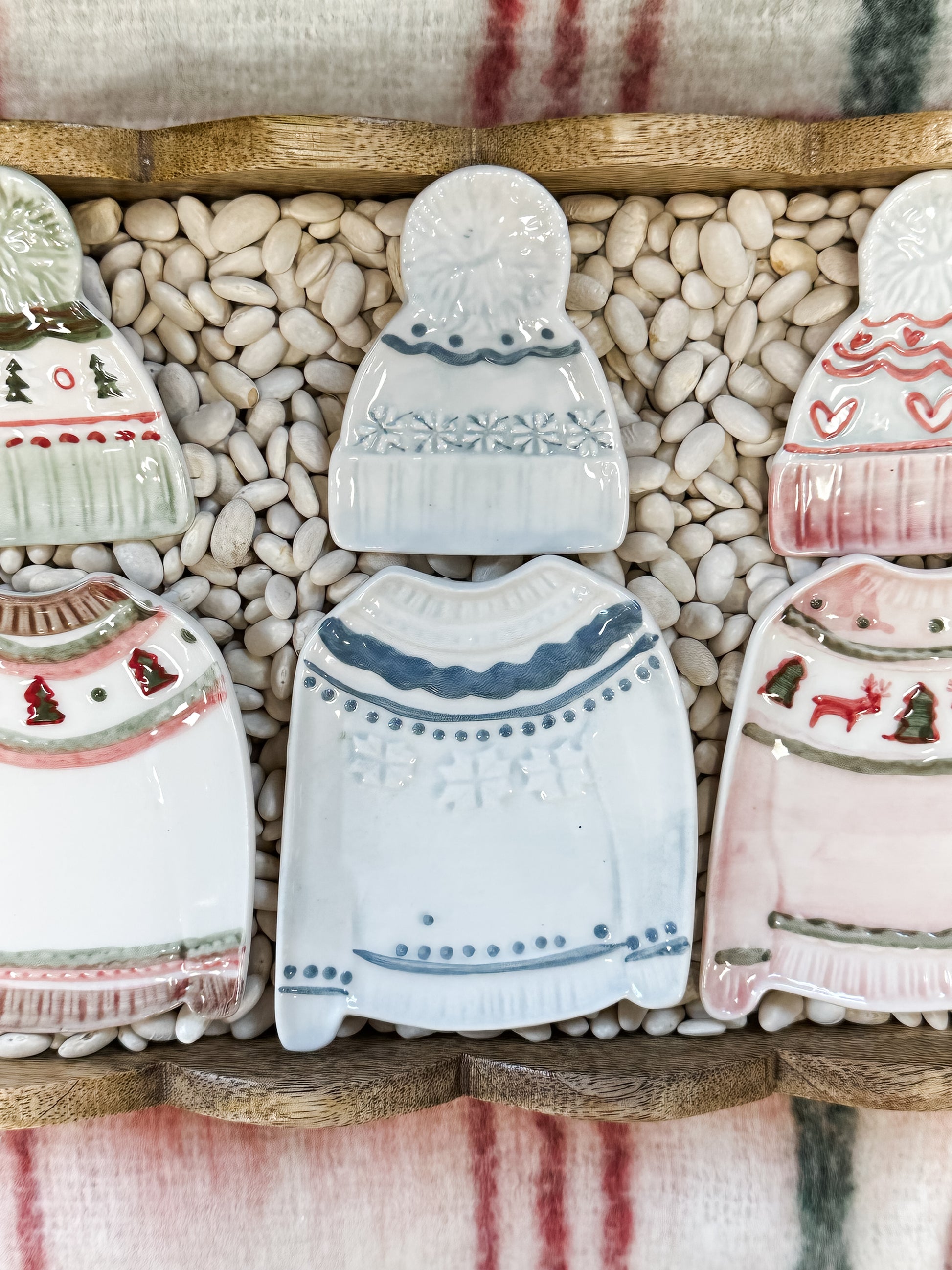 sweater shaped plated with hat shaped dish at The Rustic Barn in Killingworth CT