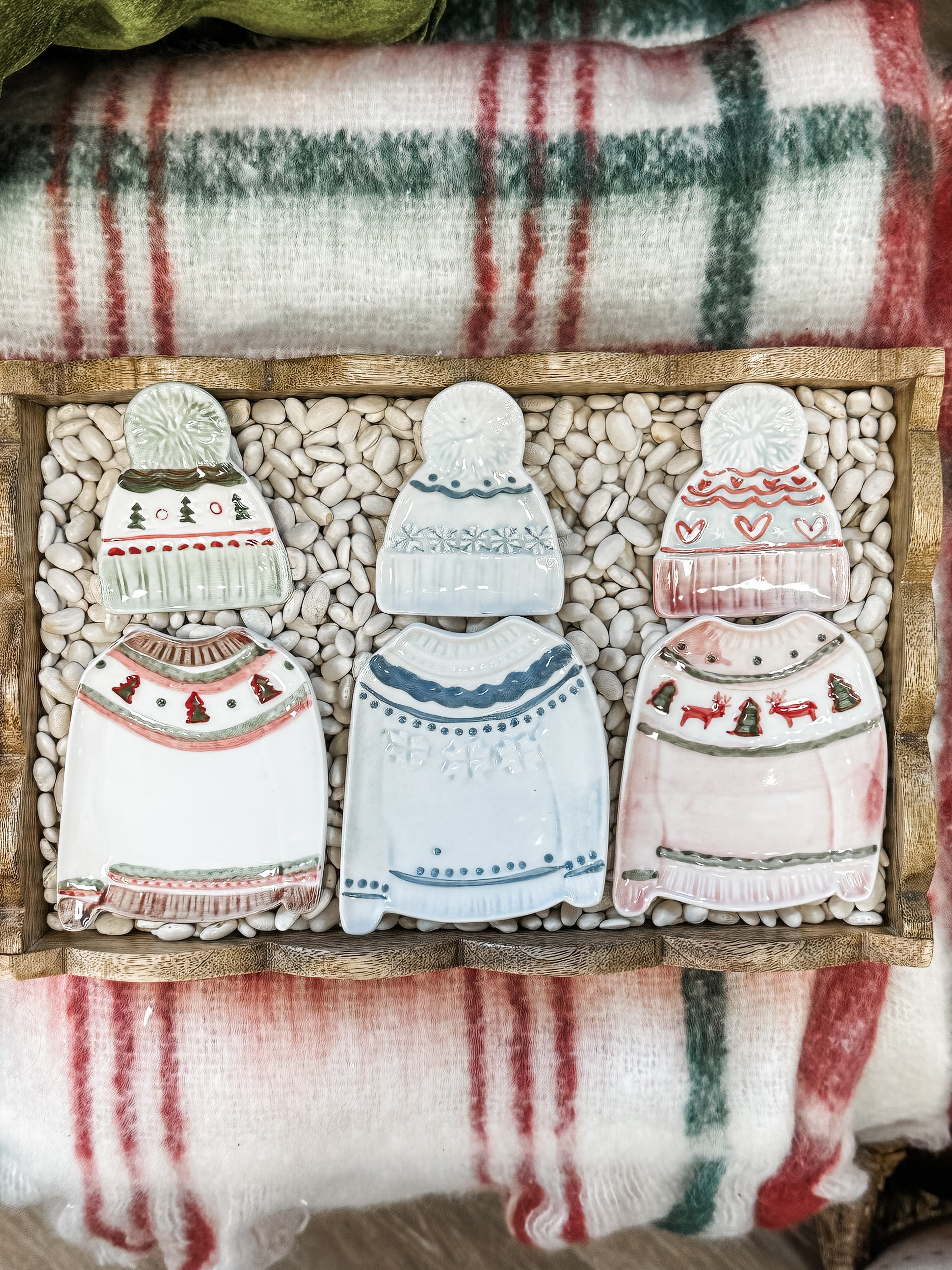 sweater shaped plated with hat shaped dish at The Rustic Barn in Killingworth CT