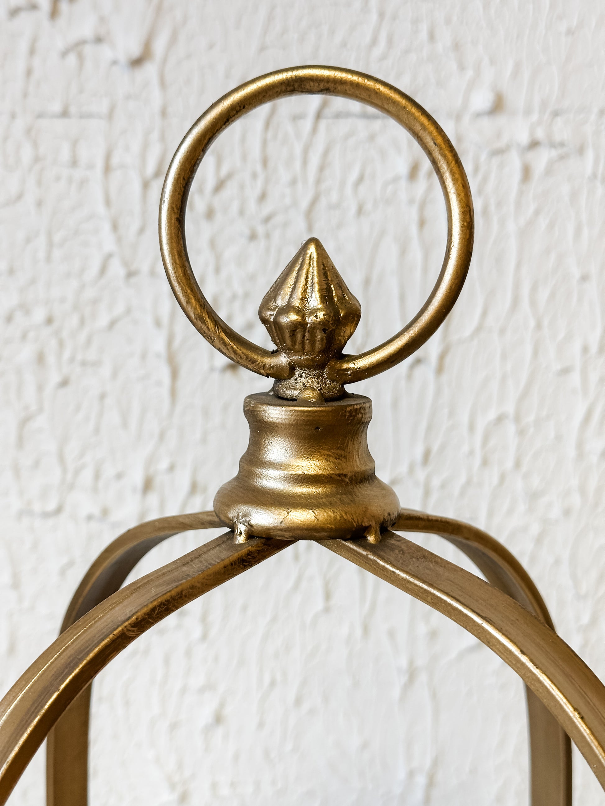 tall metal gold open lantern at The Rustic Barn in Killingworth, CT