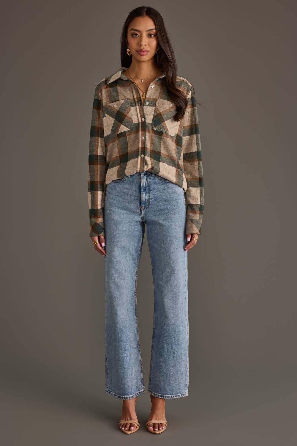 the autumn earth plaid button up at the rustic barn in killingworth ct