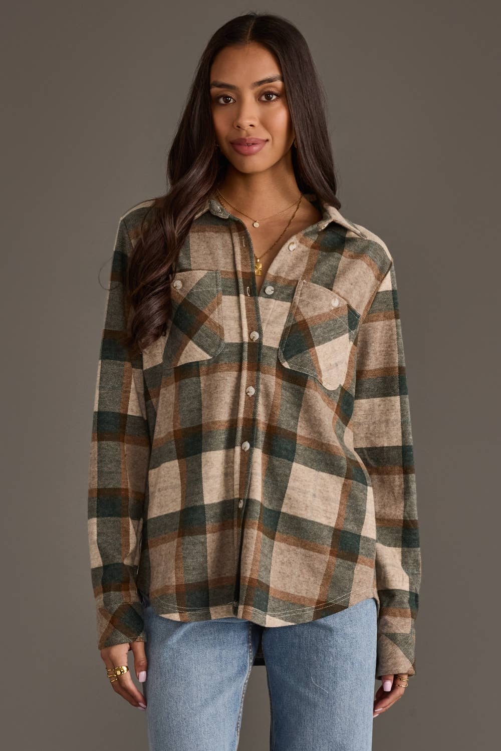 the autumn earth plaid button up at the rustic barn in killingworth ct