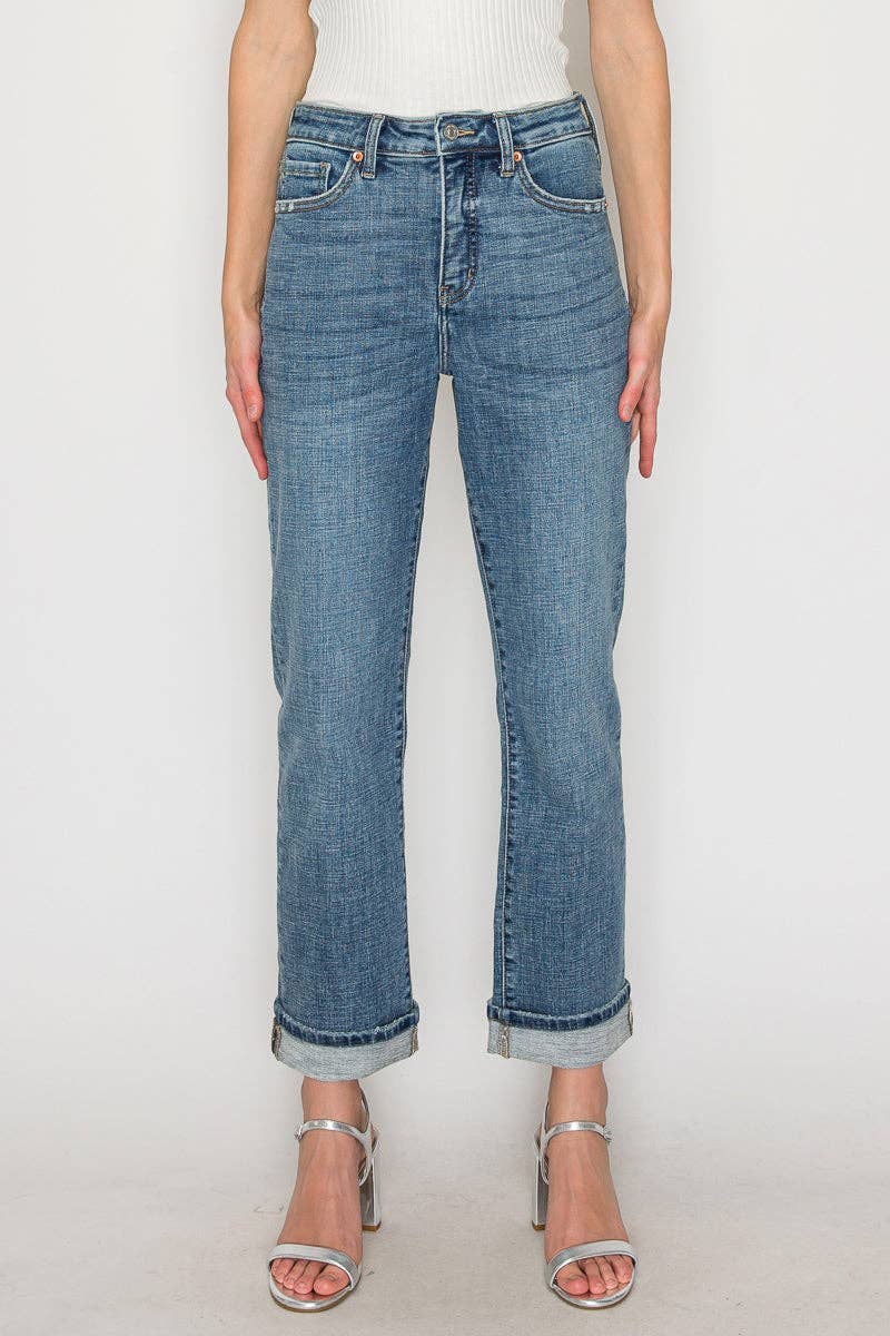 tummy control slim straight leg denim at the rustic barn in Killingworth ct