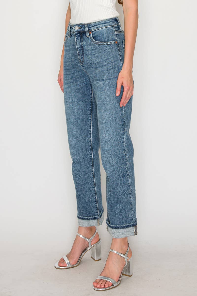 tummy control slim straight leg denim at the rustic barn in Killingworth ct